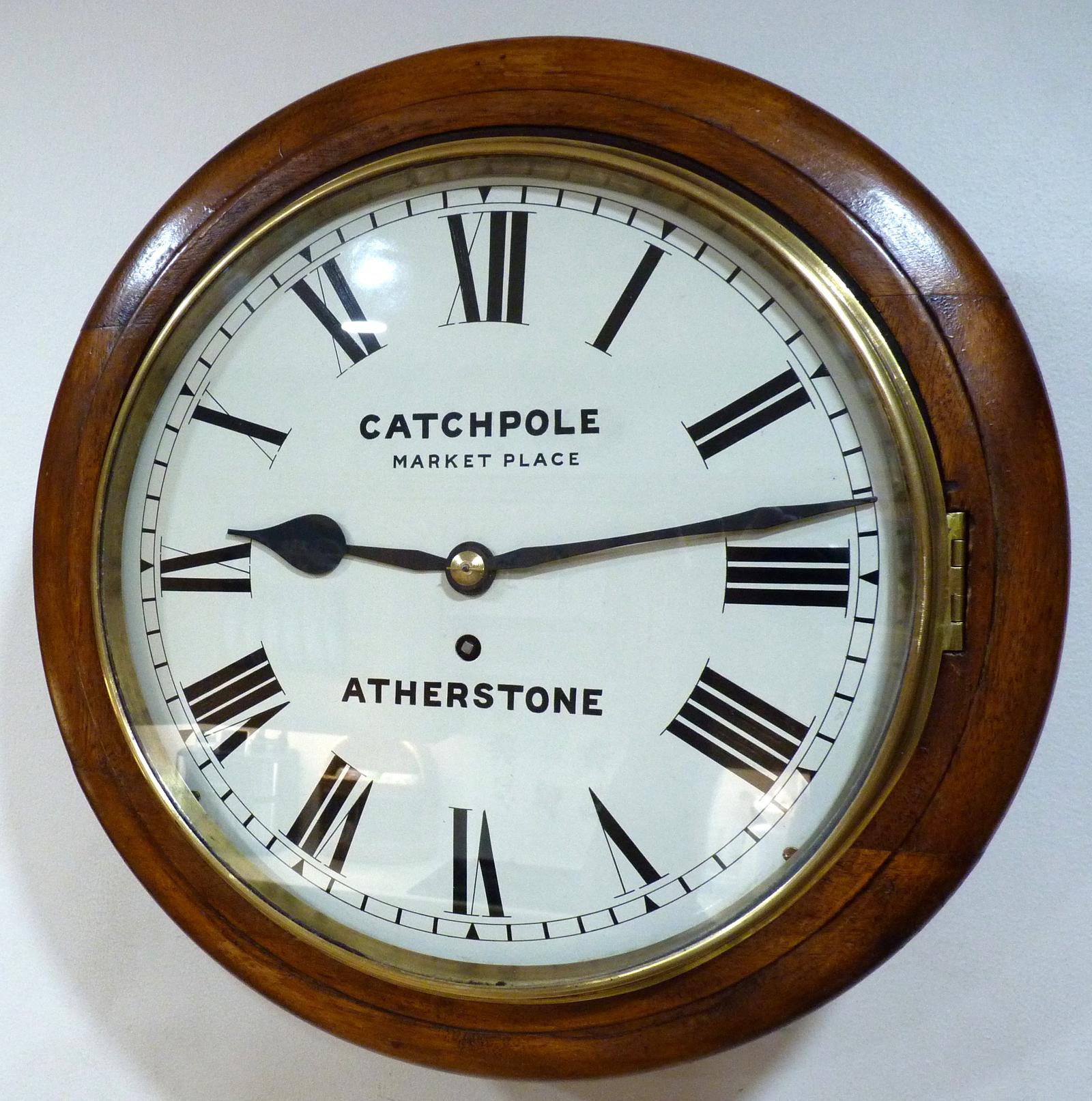 Late Victorian 12” English Fusee Dial Timepiece by George Catchpole 1892 (1 of 6) Late Victorian 12” English Fusee Dial Timepiece by George Catchpole 1892 (1 of 6)