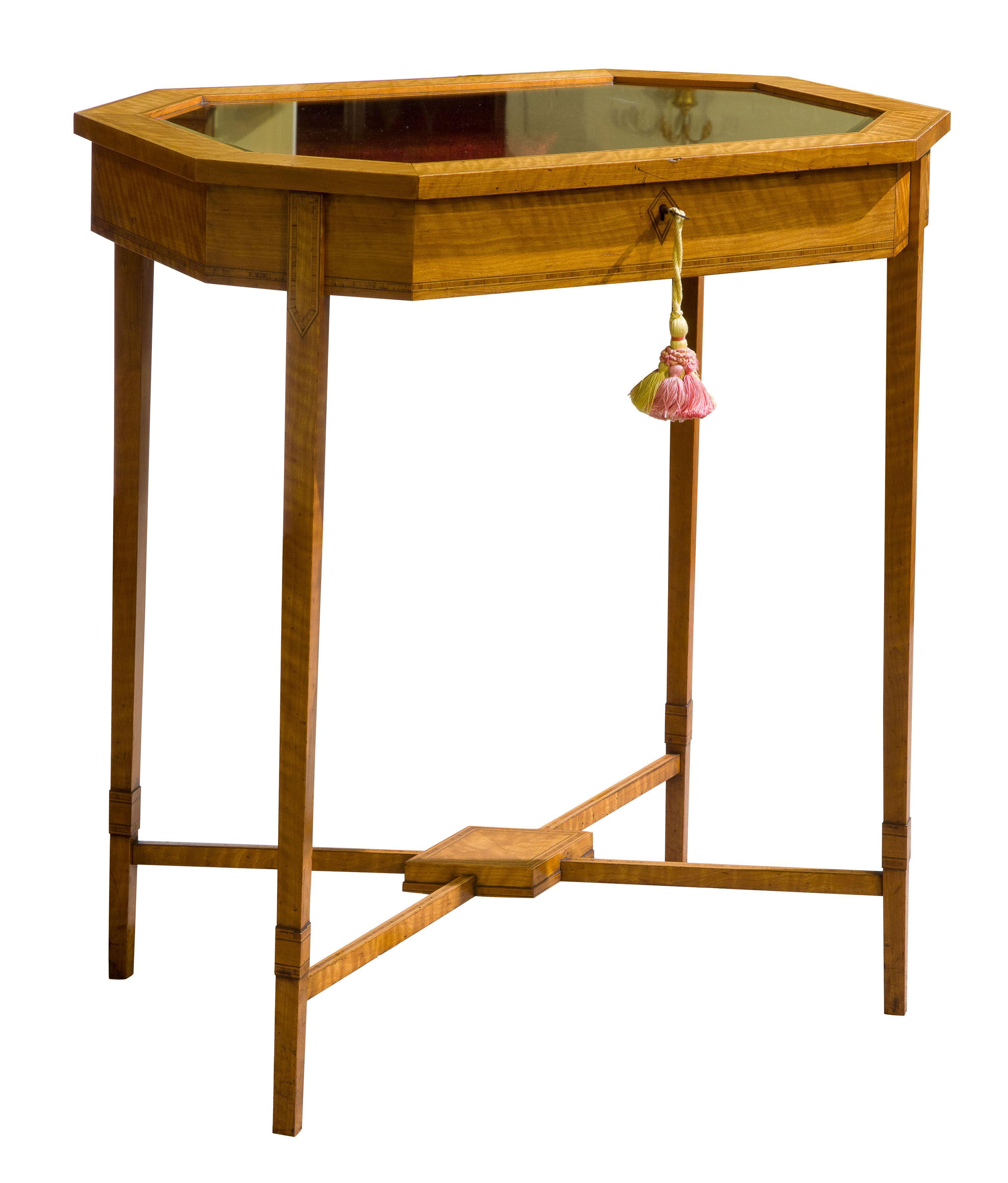19thc satinwood bijouterie table (1 of 1)