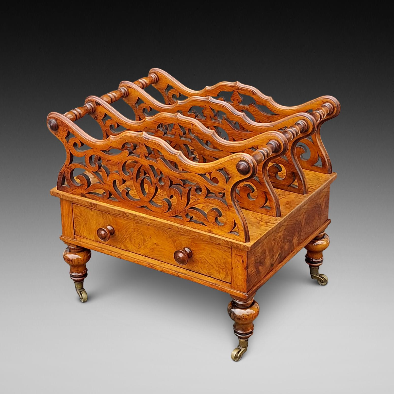 High Victorian Burr Walnut Canterbury (1 of 8) High Victorian Burr Walnut Canterbury (1 of 8)