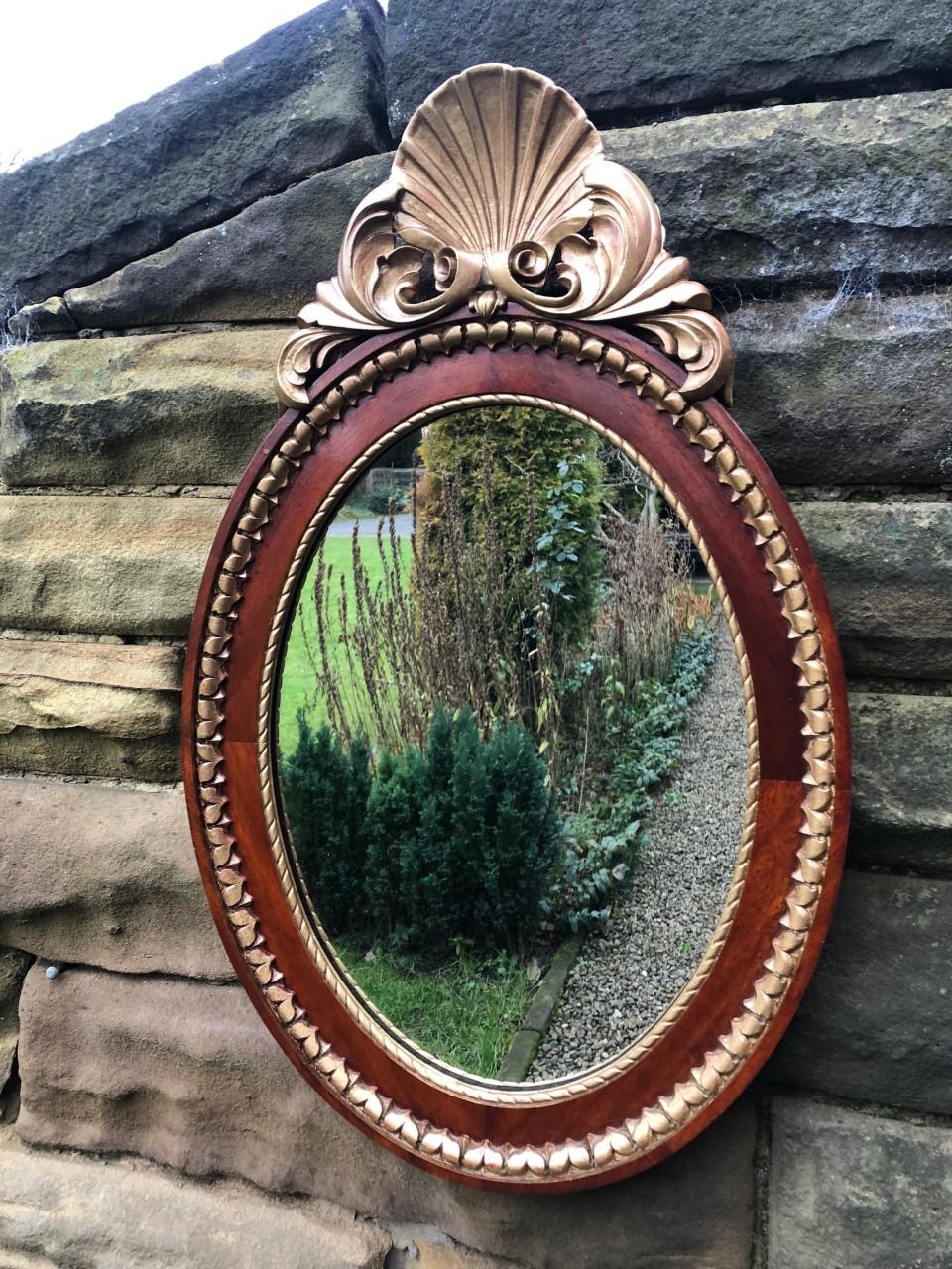 Antique Mahogany & Gilt Oval Wall Mirror (1 of 6) Antique Mahogany & Gilt Oval Wall Mirror (1 of 6)