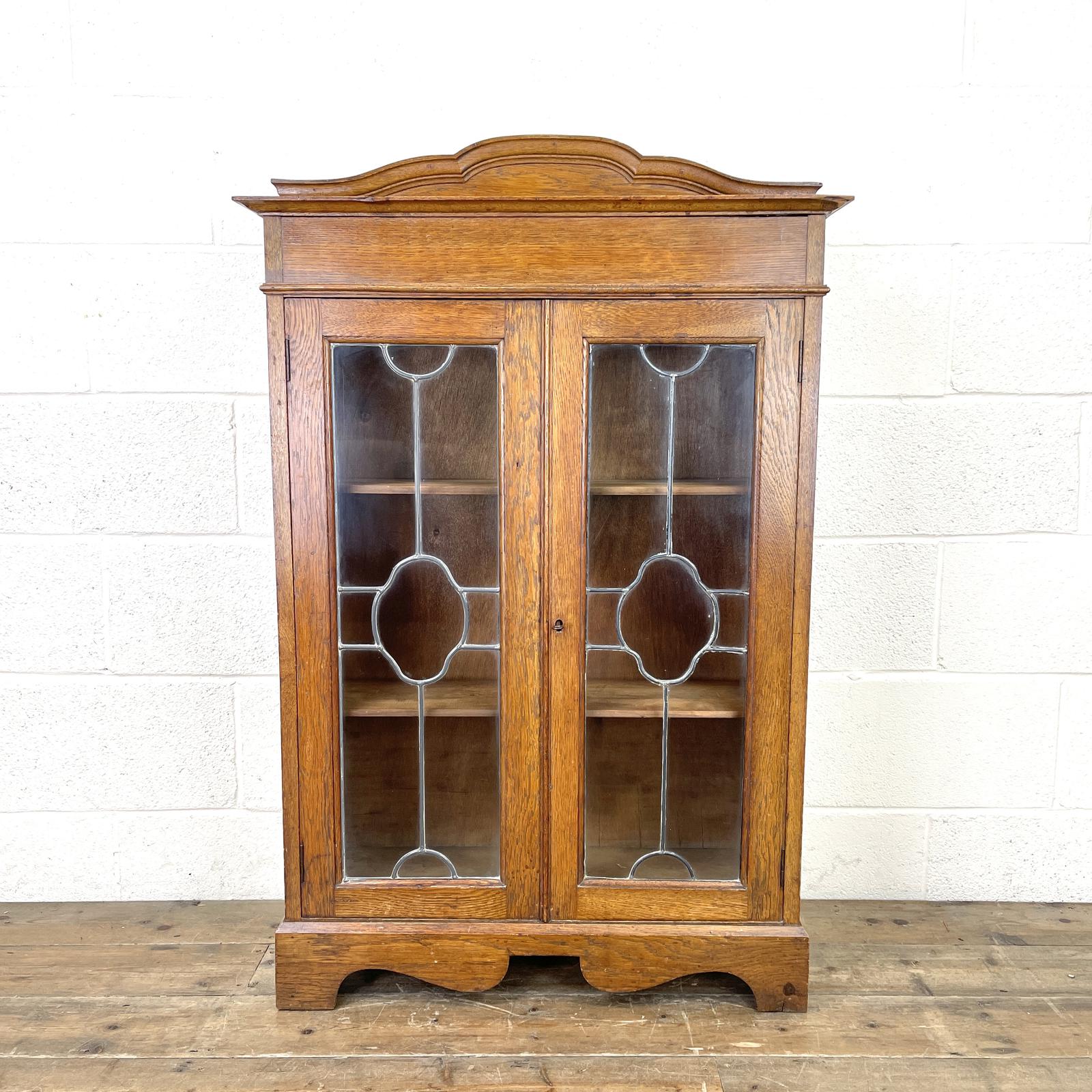 Antique Glazed Oak Display Cabinet (1 of 8) Antique Glazed Oak Display Cabinet (1 of 8)