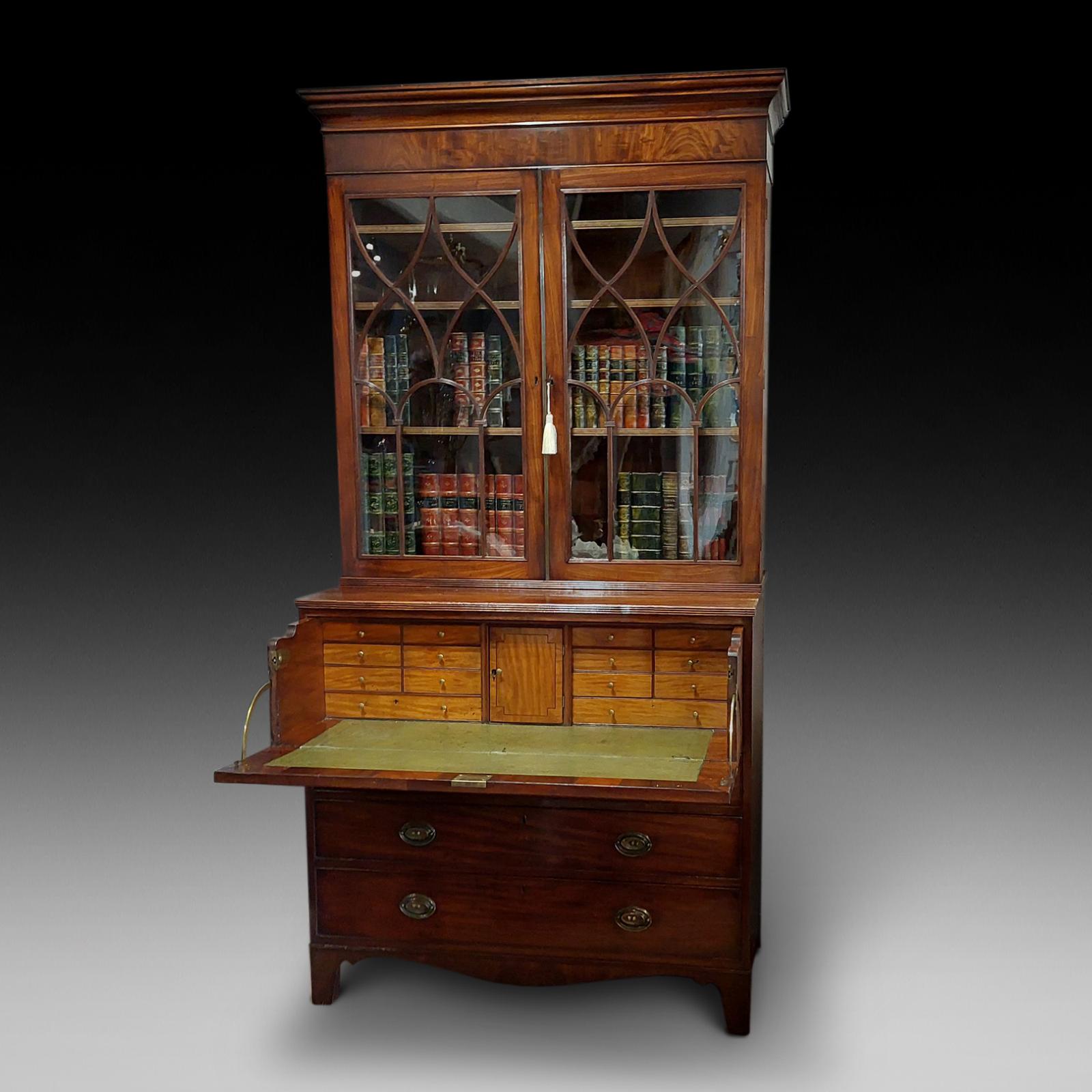 Regency / George IV Mahogany Secretaire Bookcase (1 of 17)