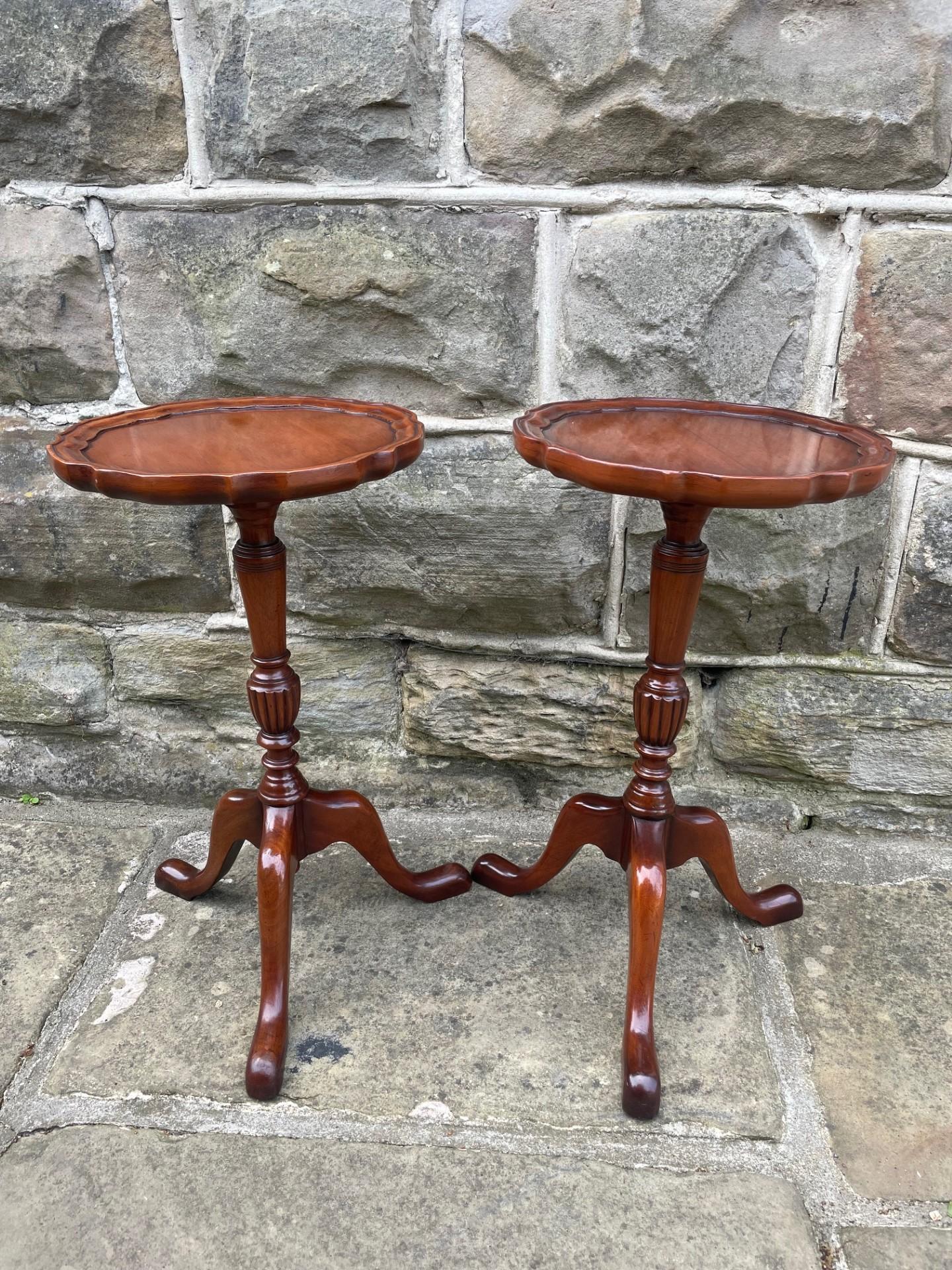 English 1920s Mahogany Tripod Tables - main image