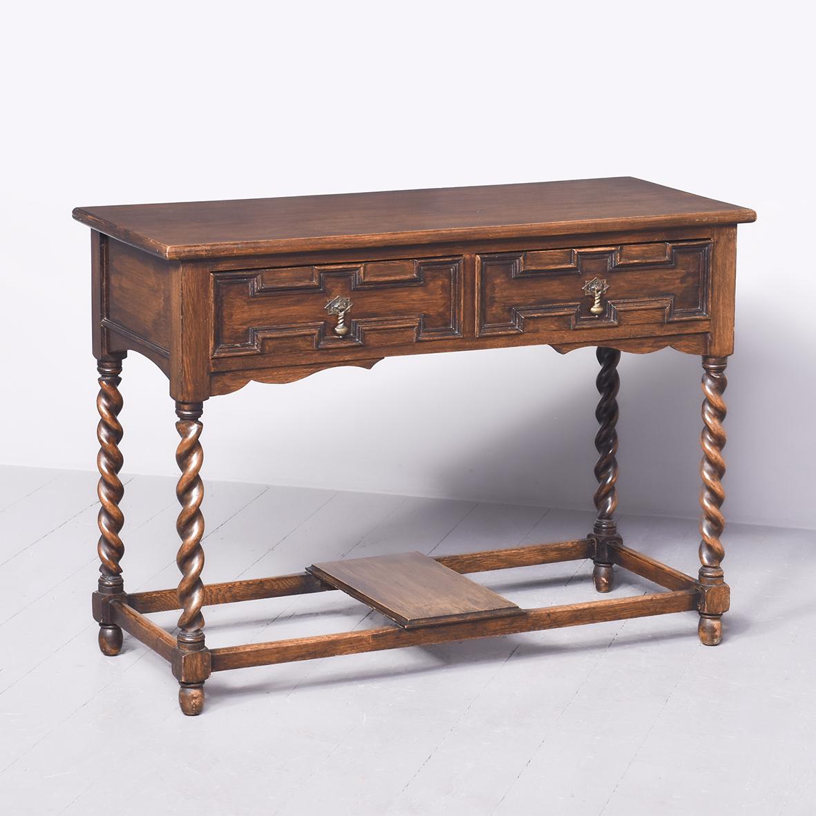 Jacobean Style Oak Side Table c.1920 (1 of 9)