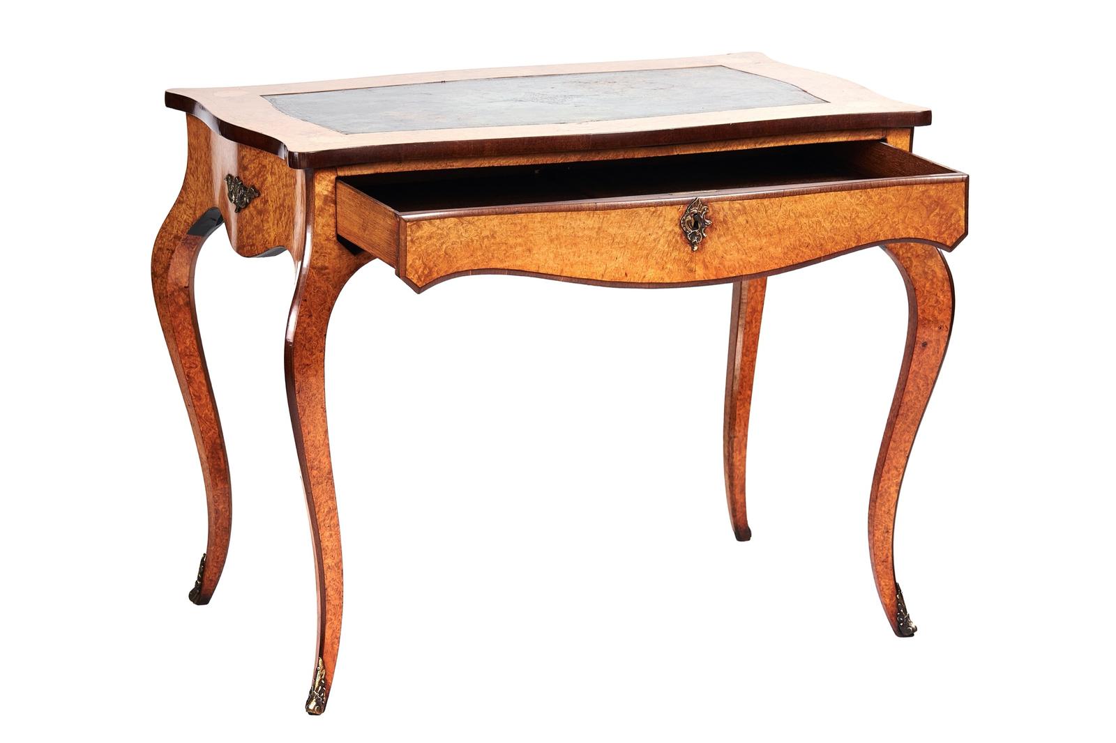 Fine 19th Century French Thuya Wood & Marquetry Bureau Plat (1 of 9)