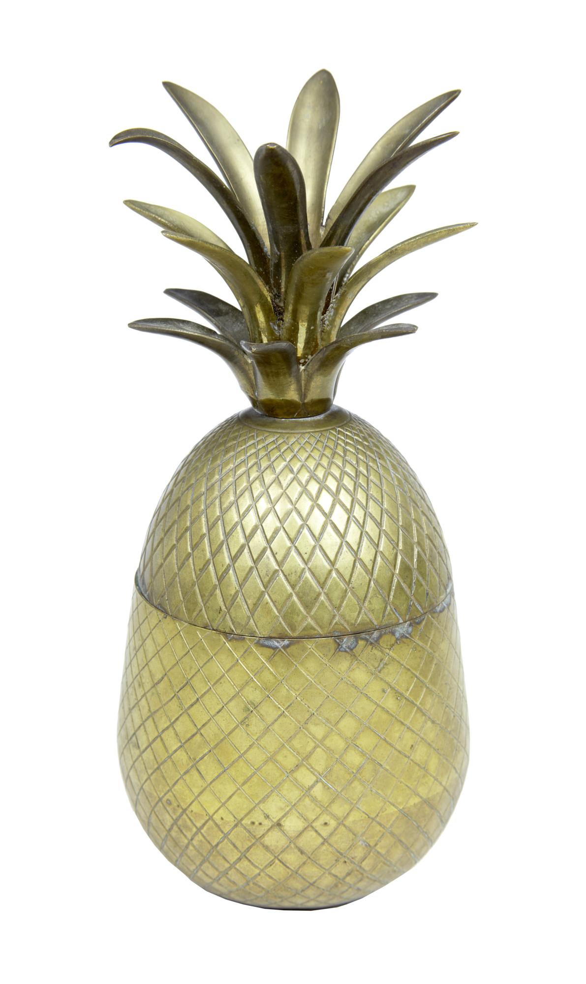 Early 20th Century Chiselled Brass & Gilt Pineapple Box Caddy (1 of 4)