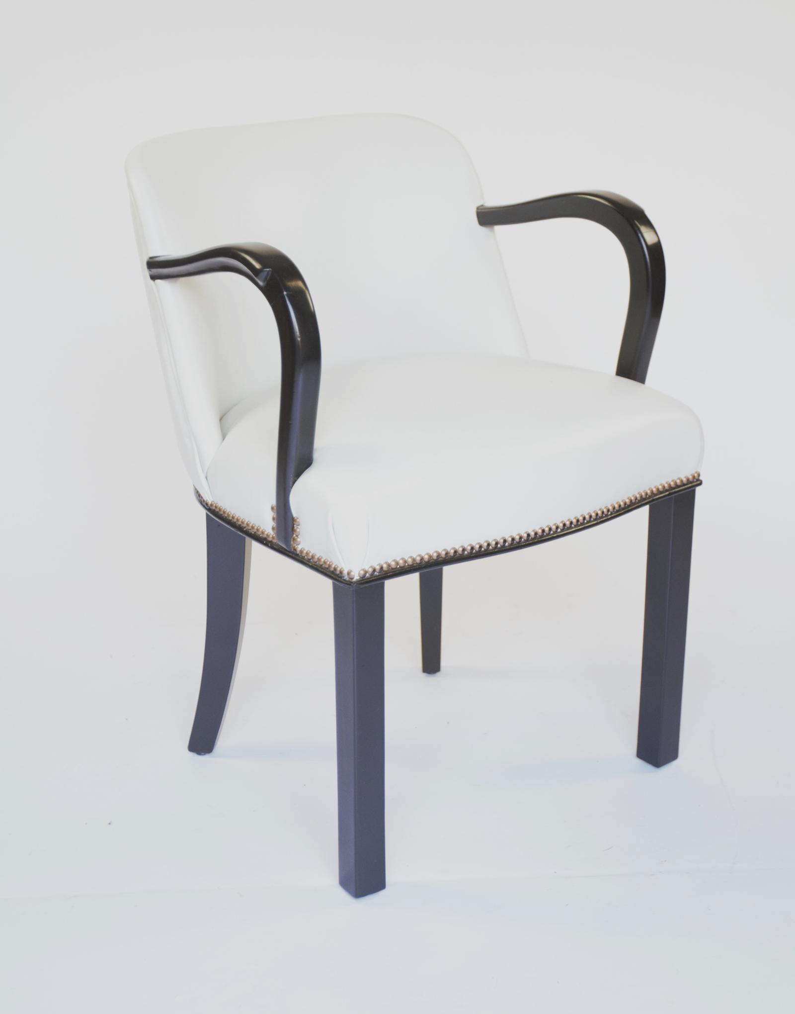 Art Deco Leather Desk Elbow Chair c.1930 (1 of 6)