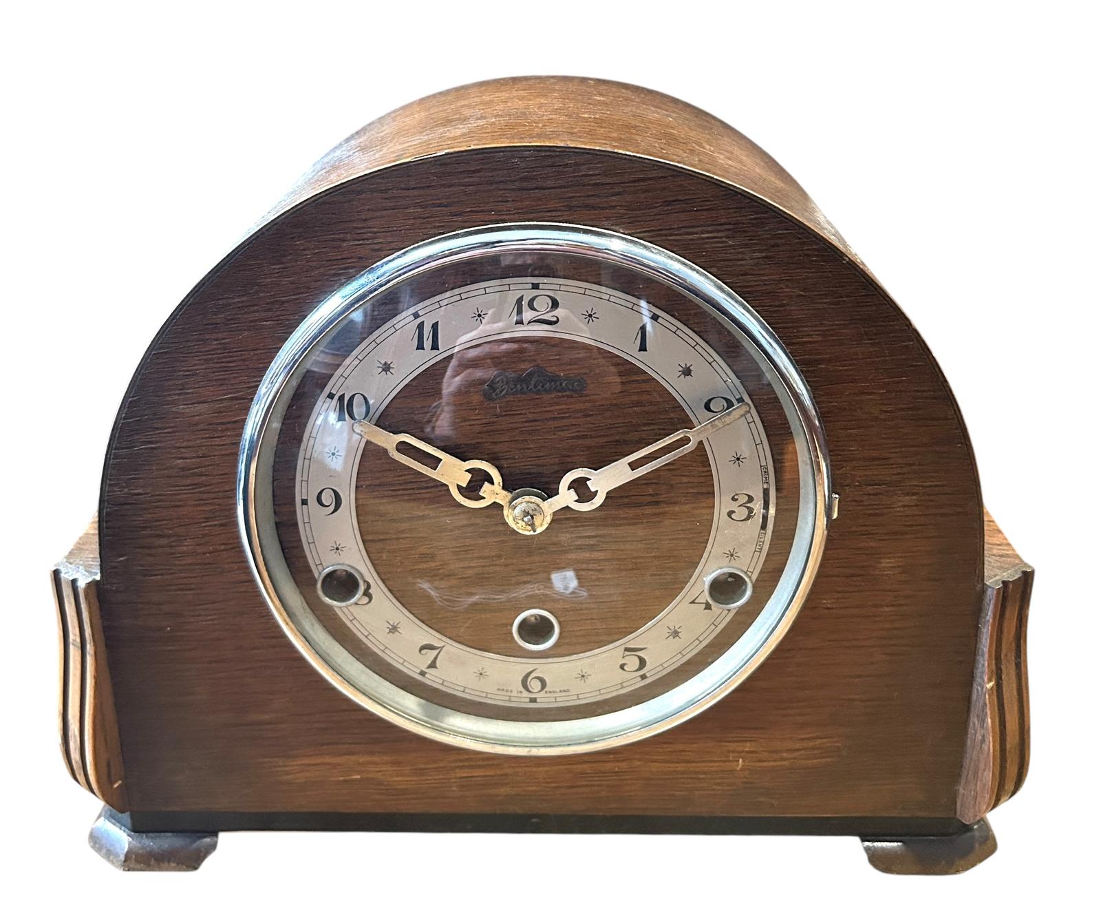 Retro Art Deco Westminster Chime Bentima Mantel Clock ca.1930 (1 of 7)