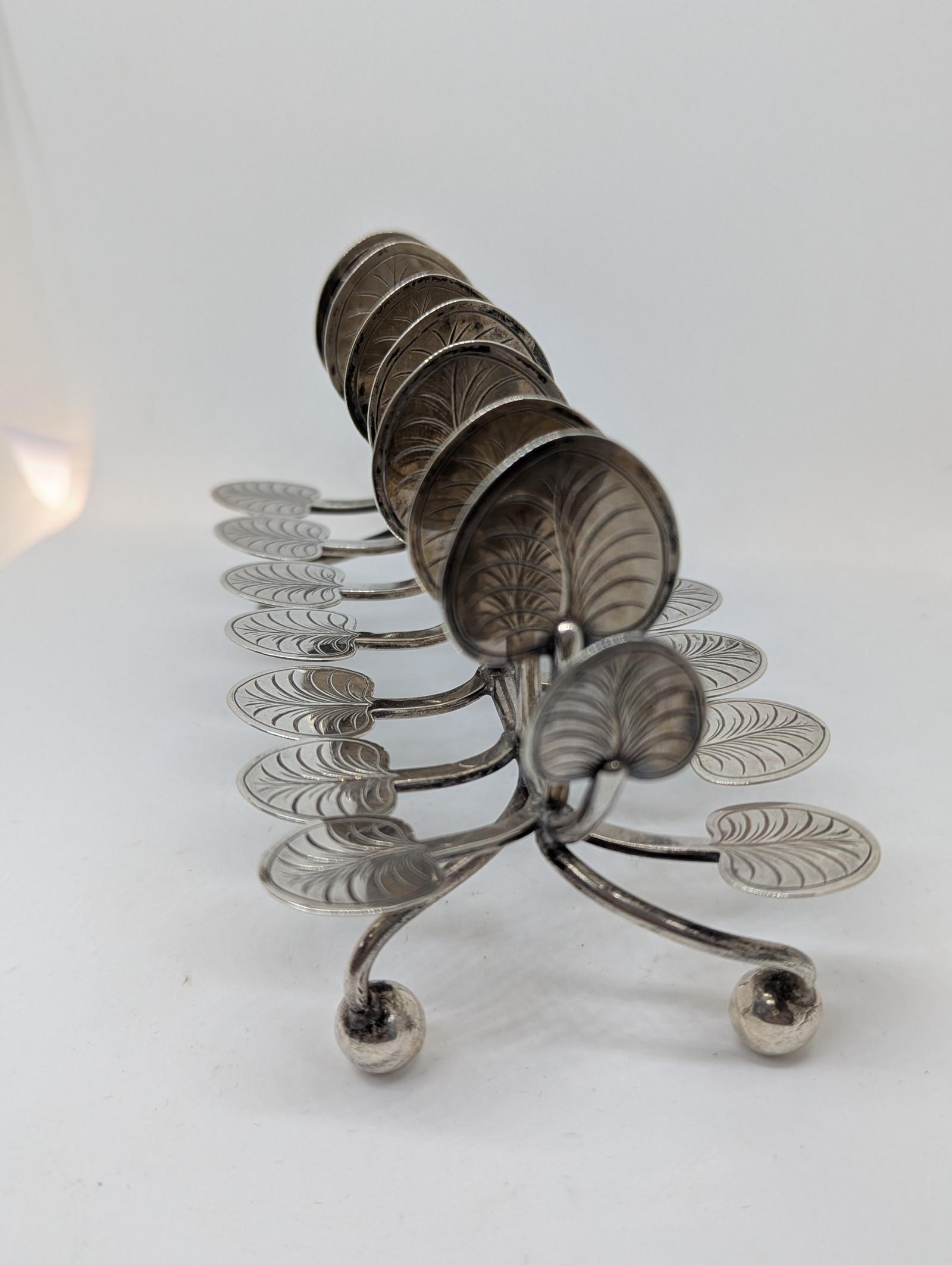 Solid Silver Toast Rack in the Form of Lilypads (1 of 6) Solid Silver Toast Rack in the Form of Lilypads (1 of 6)