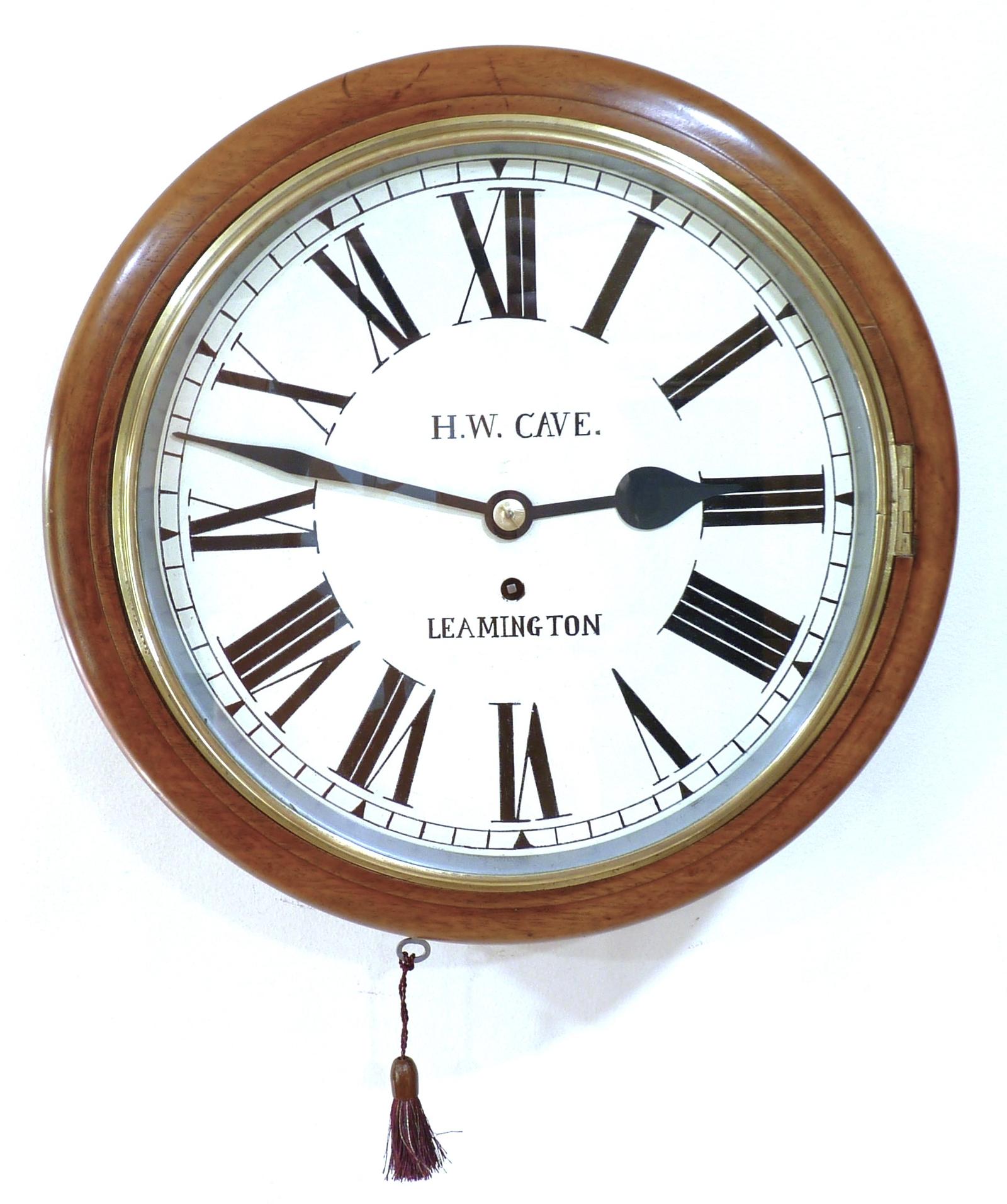 Scarce 12” Victorian English Fusee Dial Timepiece by Herbert William Cave (1 of 11) Scarce 12” Victorian English Fusee Dial Timepiece by Herbert William Cave (1 of 11)