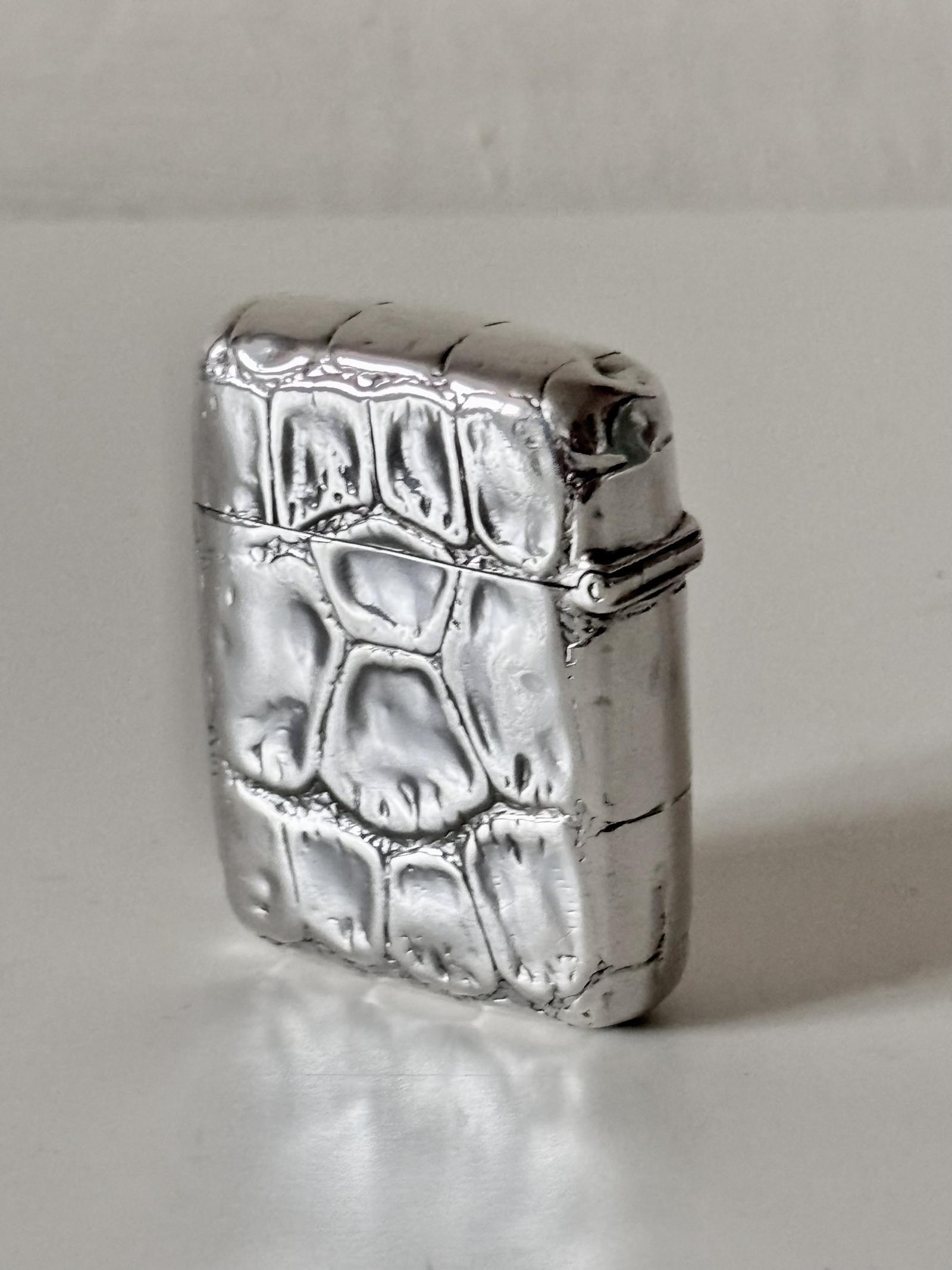 Victorian Silver Novelty Crocodile Skin Vesta Case Lawrence Emanuel 1892 (1 of 10) Victorian Silver Novelty Crocodile Skin Vesta Case Lawrence Emanuel 1892 (1 of 10)