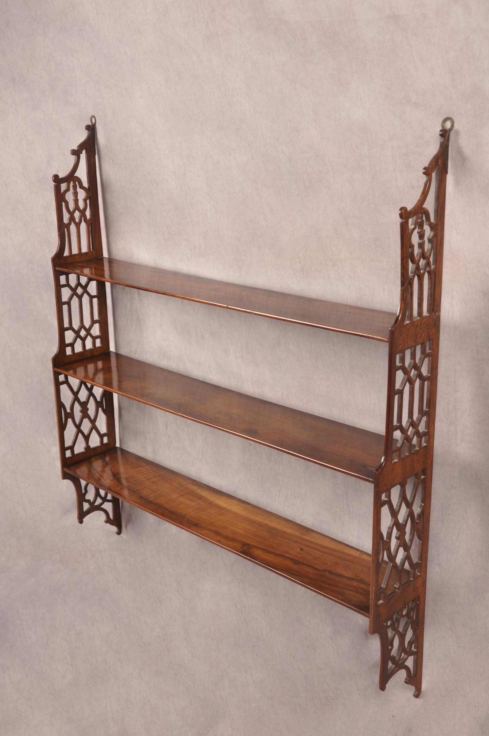 18th Century Padouk Wood Chippendale Hanging Shelves (1 of 14)