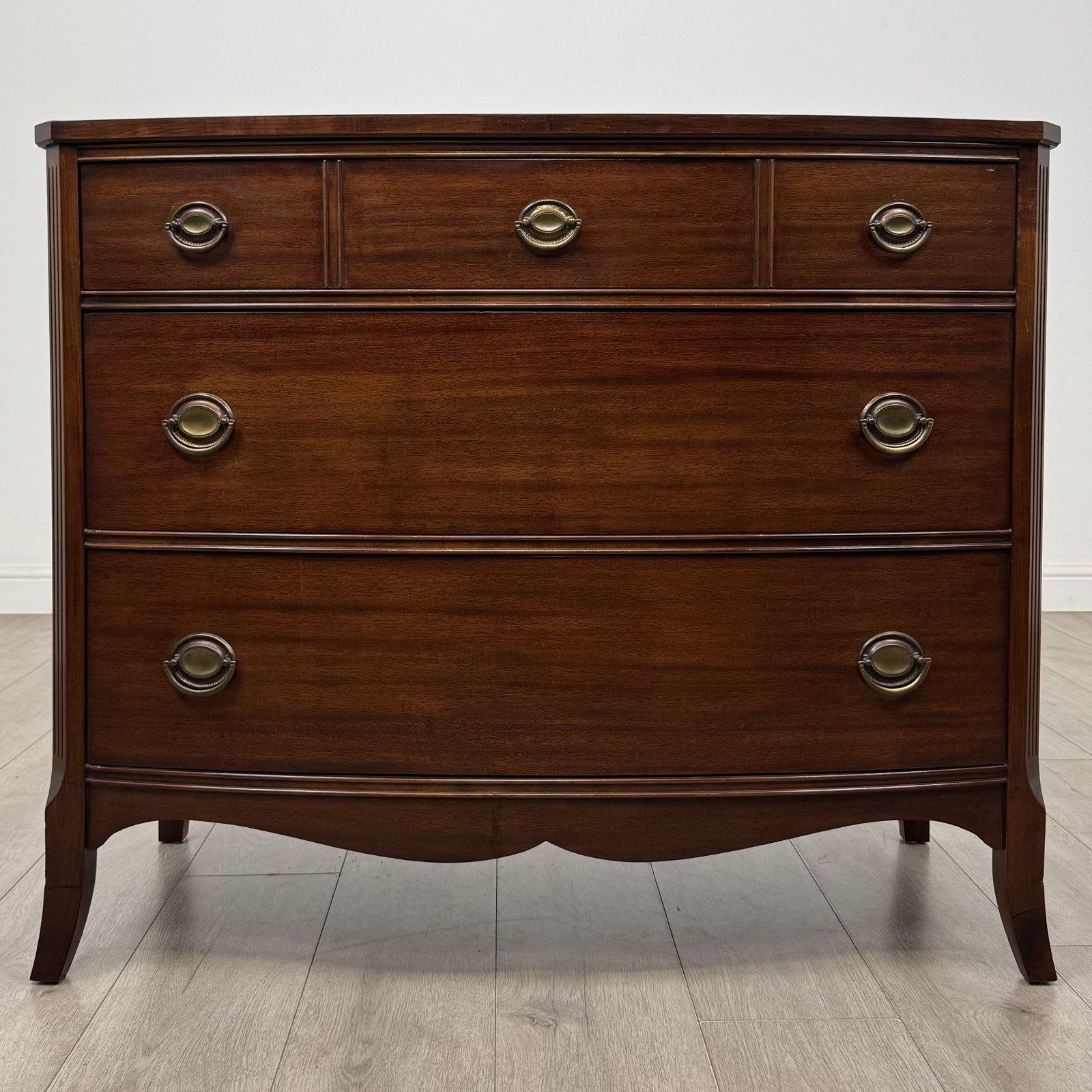 Antique Mahogany Bow Front Chest of Drawers | Brass Handles | AF-6510 (1 of 13) Antique Mahogany Bow Front Chest of Drawers | Brass Handles | AF-6510 (1 of 13)