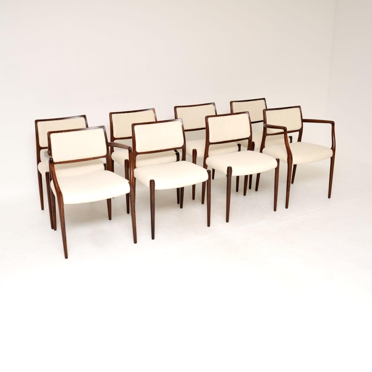 Set of Eight Danish Rosewood Dining Chairs by Niels Moller (1 of 17) Set of Eight Danish Rosewood Dining Chairs by Niels Moller (1 of 17)