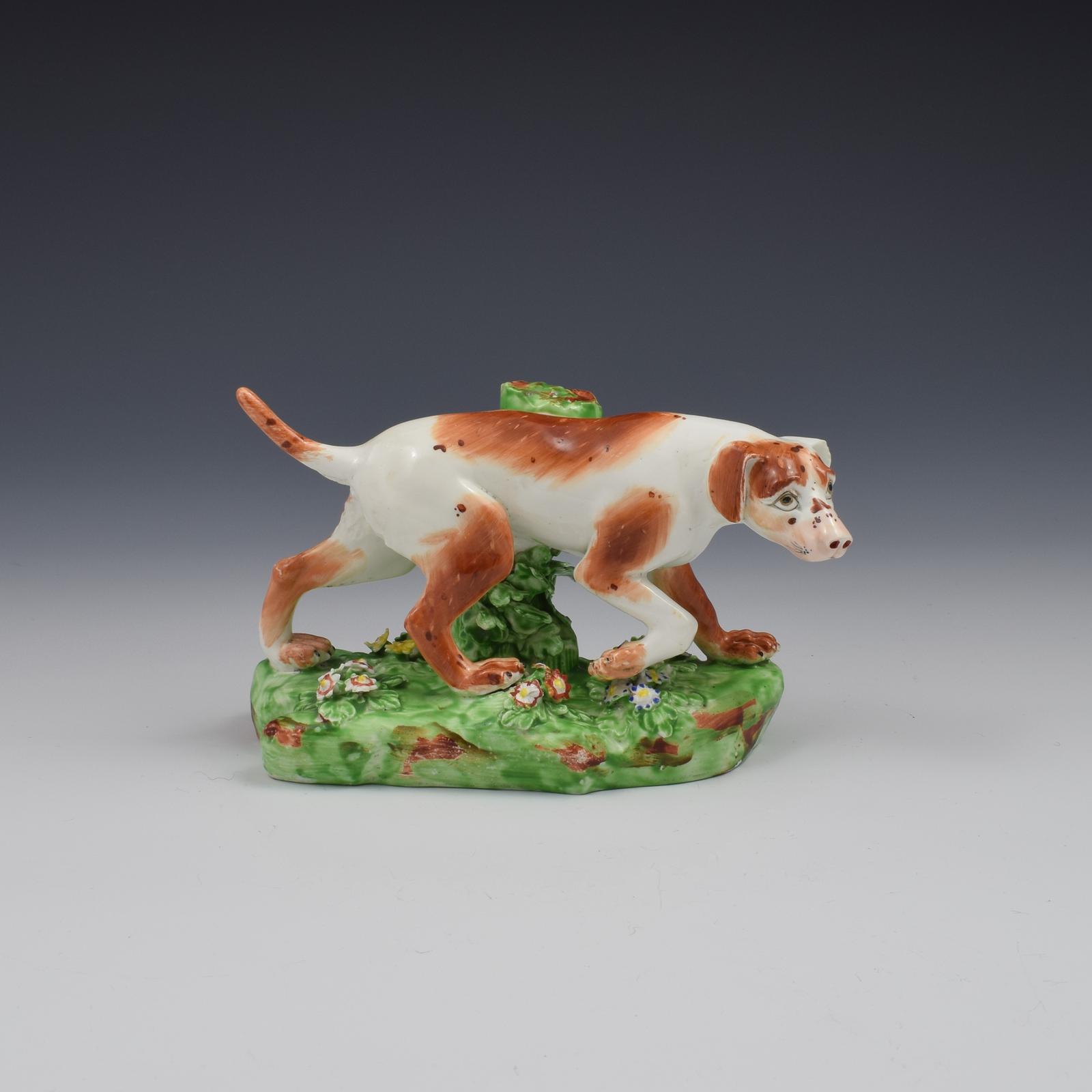 Fine Derby Porcelain Figure Model of Pointer Dog c.1800 (1 of 12)