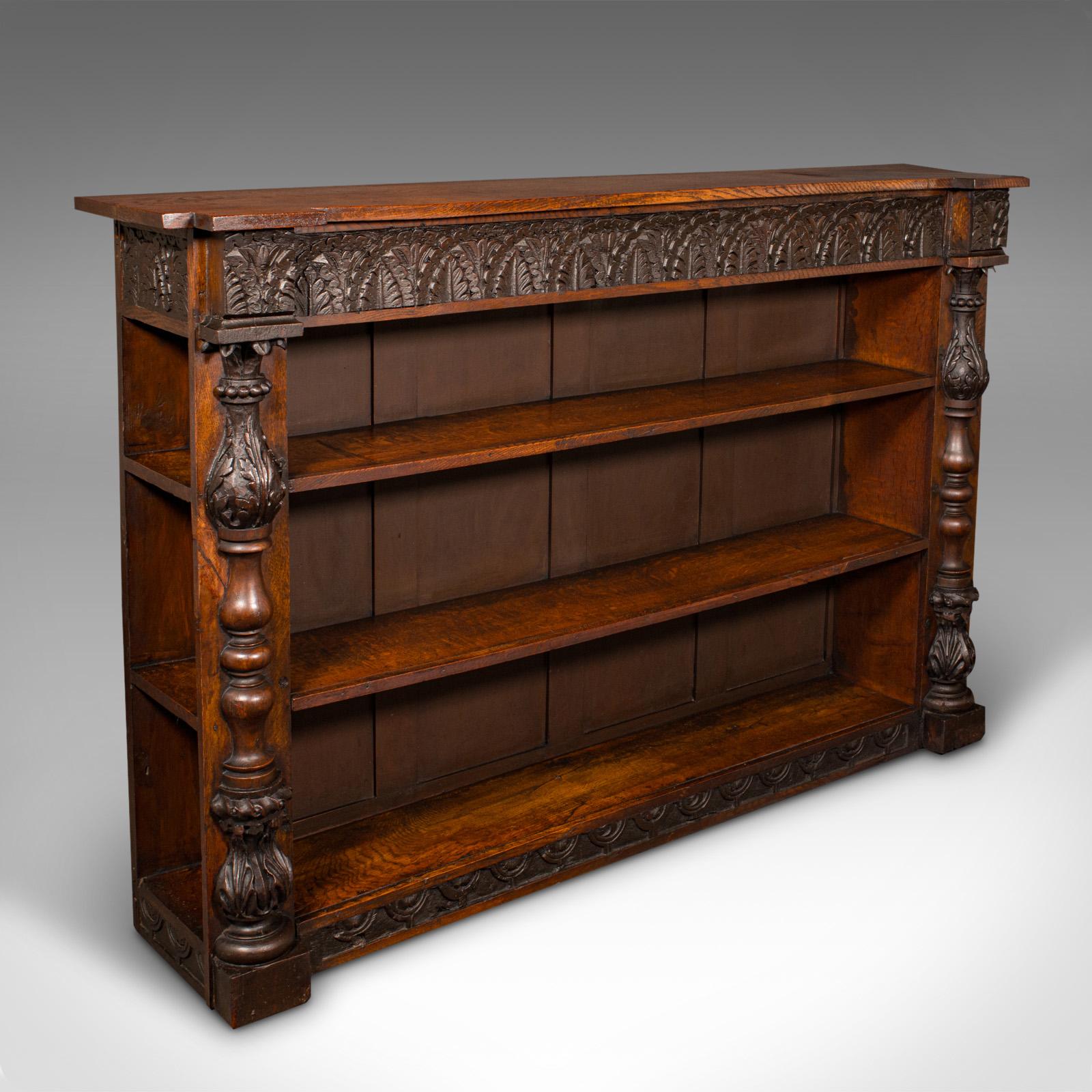 Antique Country House Library Bookcase, Scottish Oak - Victorian c.1880 (1 of 10)