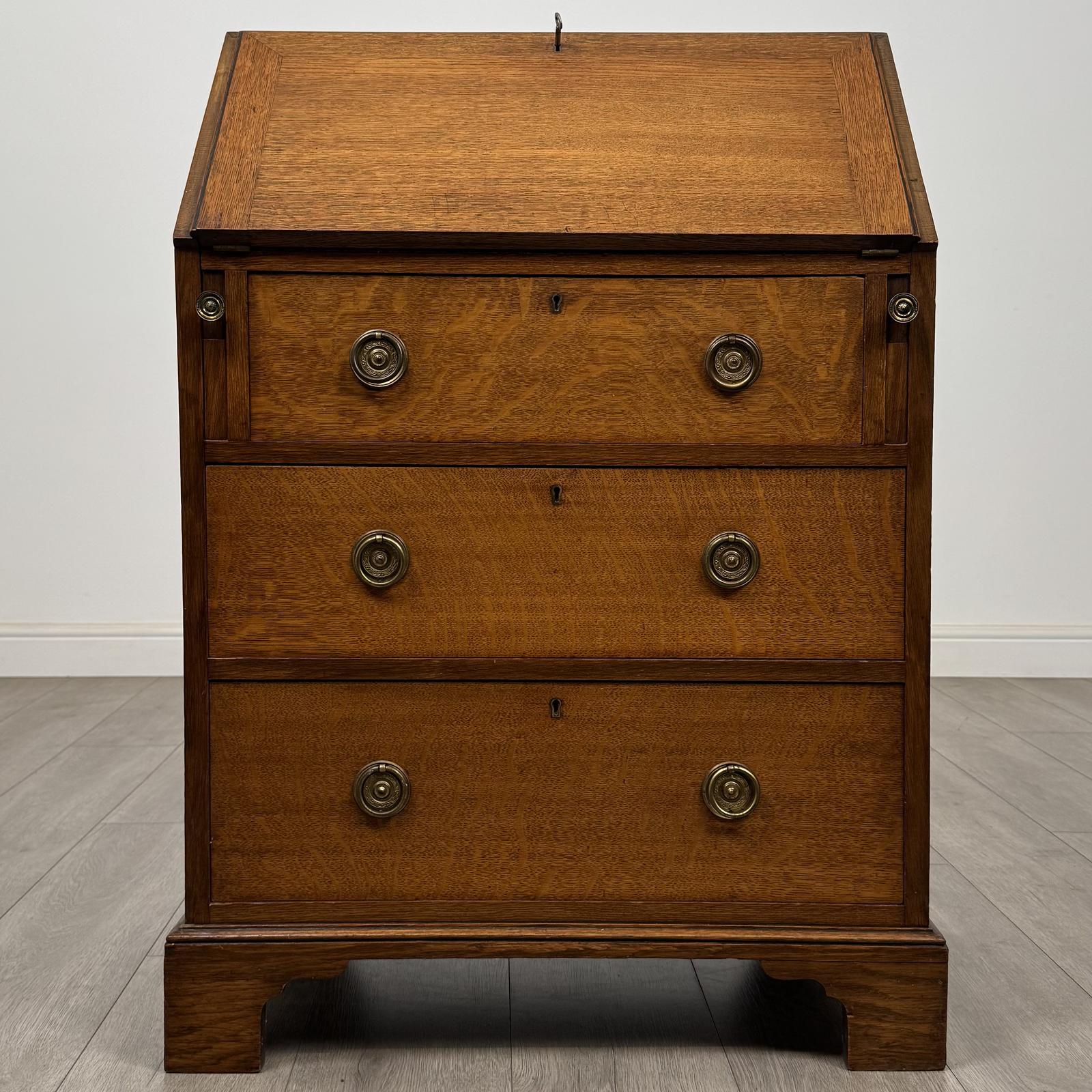 Antique 20th Century Edwardian Bureau in Golden Oak (1 of 13) Antique 20th Century Edwardian Bureau in Golden Oak (1 of 13)