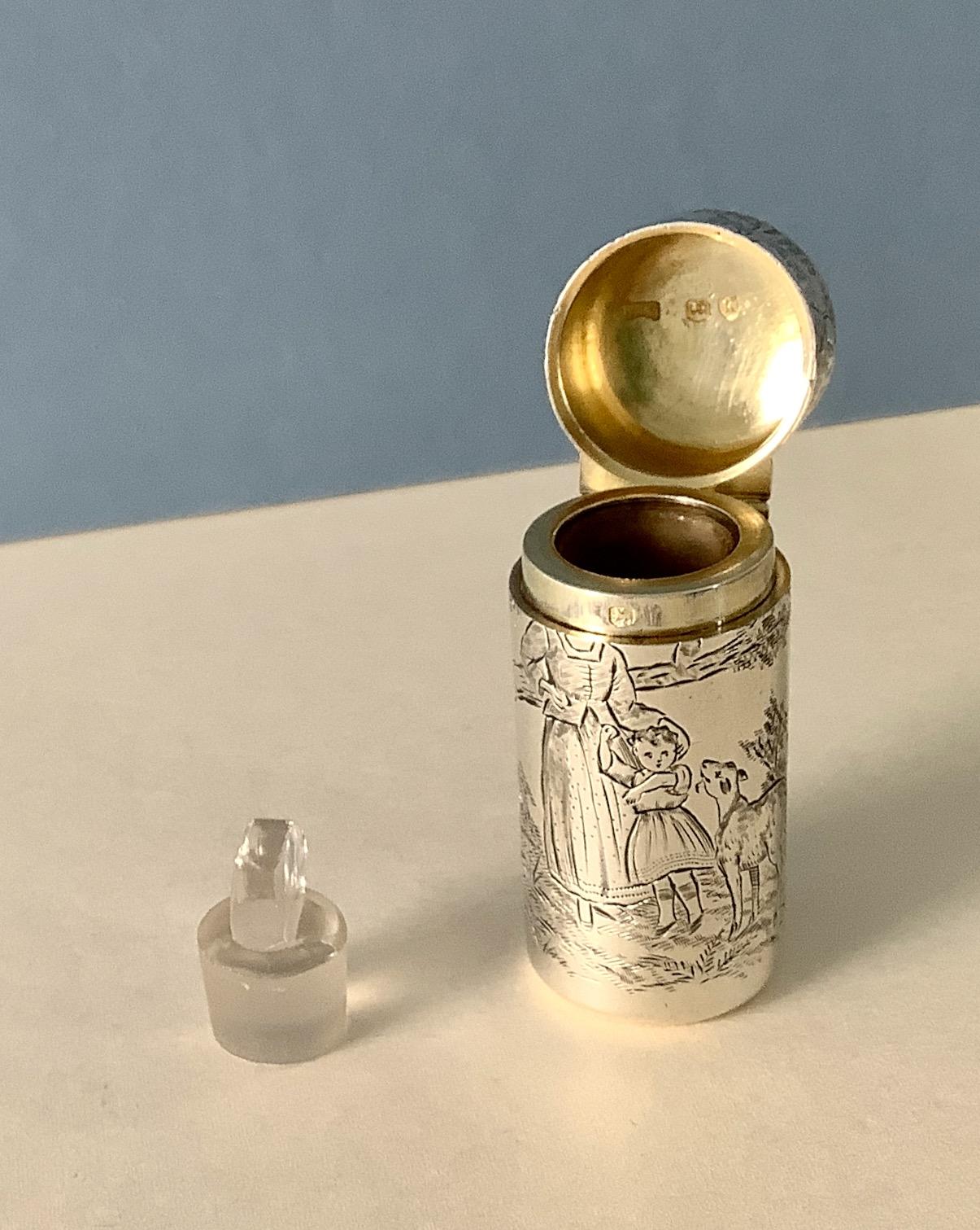 Antique Silver Perfume Bottle - Kate Greenaway (1 of 11)