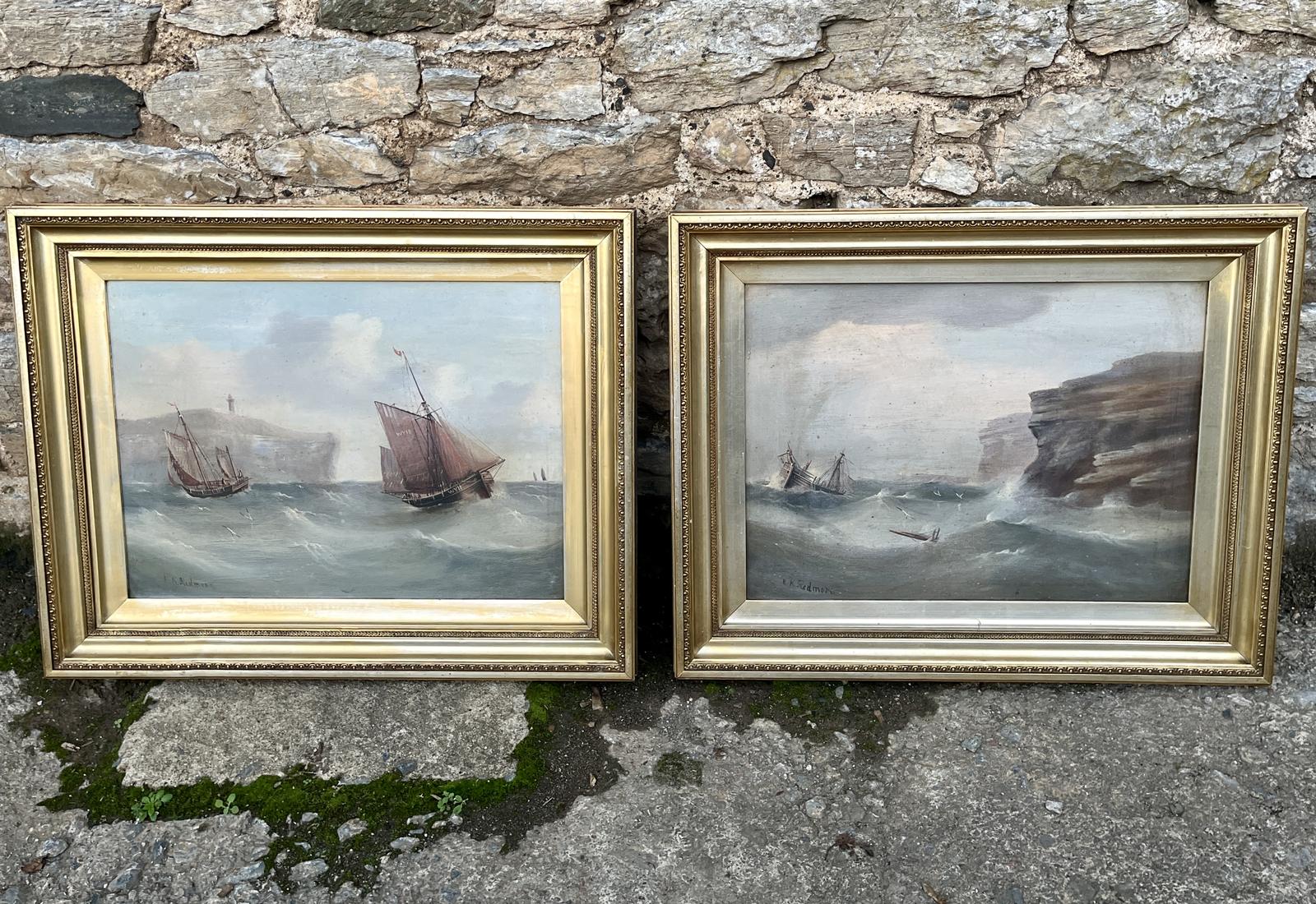 Pair of Marine Oil on Board Paintings (1 of 18)