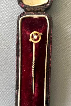 Boxed Art Deco Gold & Seed Pearl Stick Pin (1 of 8)
