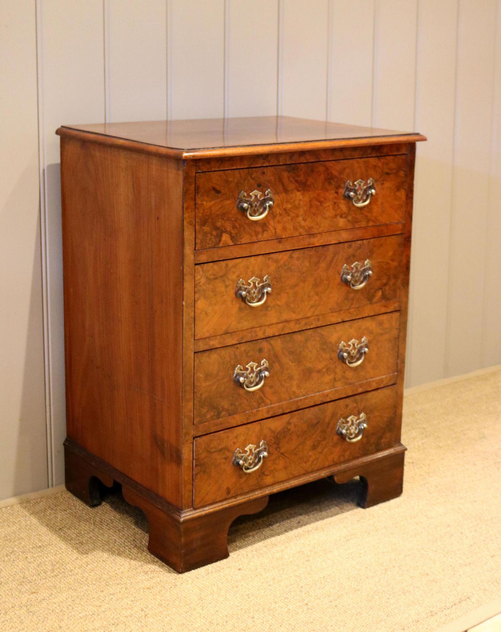 Small Proportioned Burr Walnut Chest of Drawers (1 of 11) Small Proportioned Burr Walnut Chest of Drawers (1 of 11)