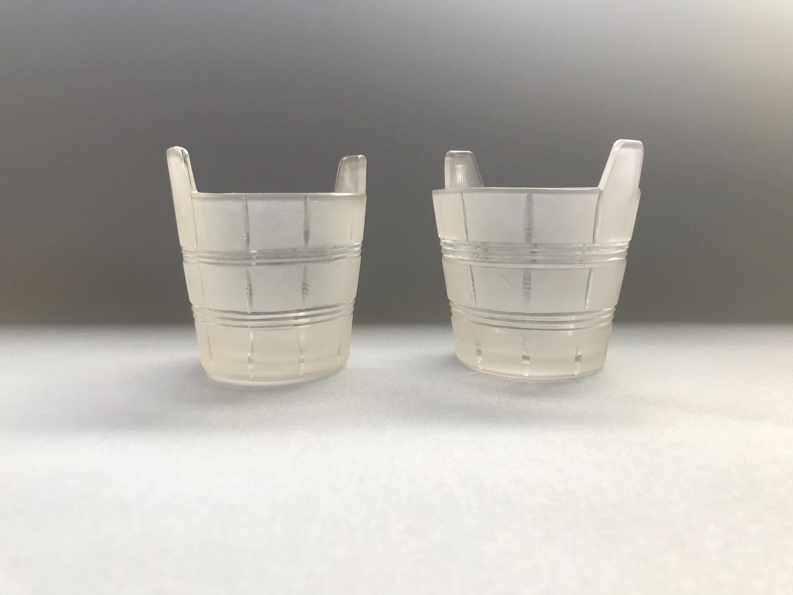 Unusual Pair of Victorian Novelty 'Piggin' Condiment Tubs (1 of 4)