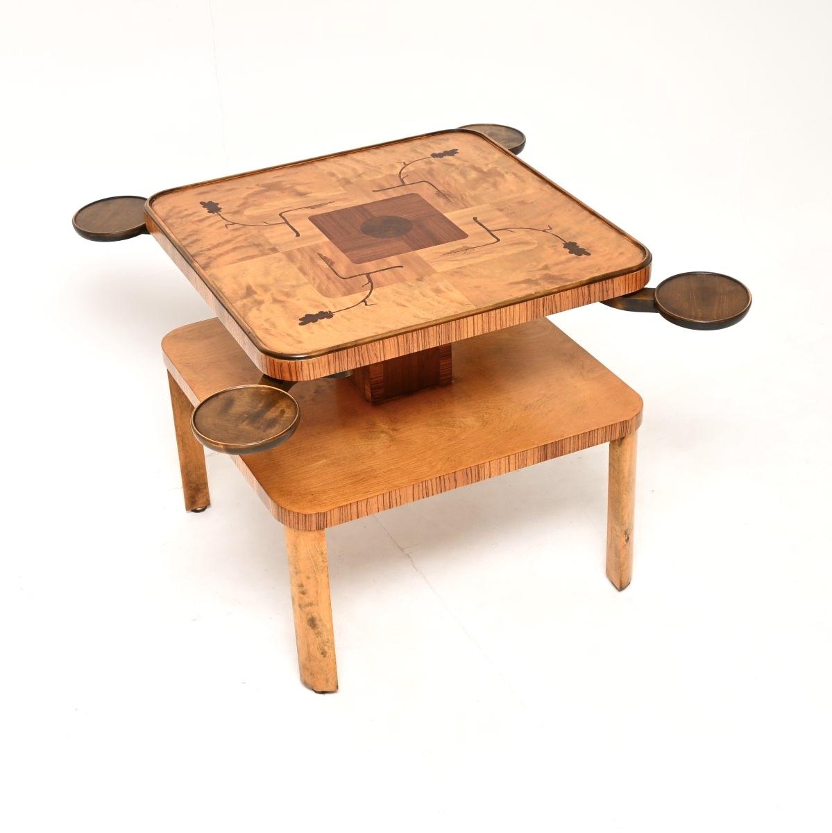 Swedish Art Deco Inlaid Satin Birch Occasional Table (1 of 10) Swedish Art Deco Inlaid Satin Birch Occasional Table (1 of 10)