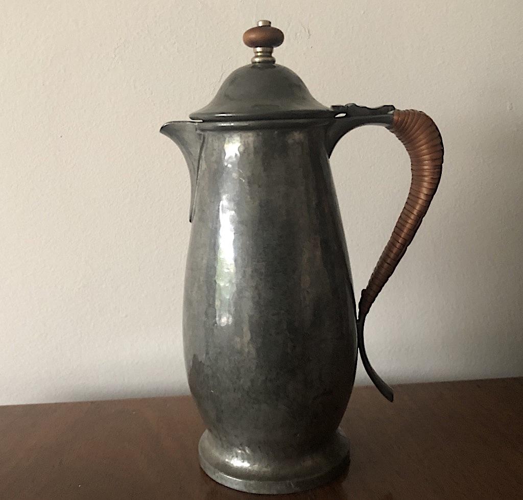 Liberty Archibald Knox Pewter Tudric Chocolate Pot c.1910 (1 of 6)
