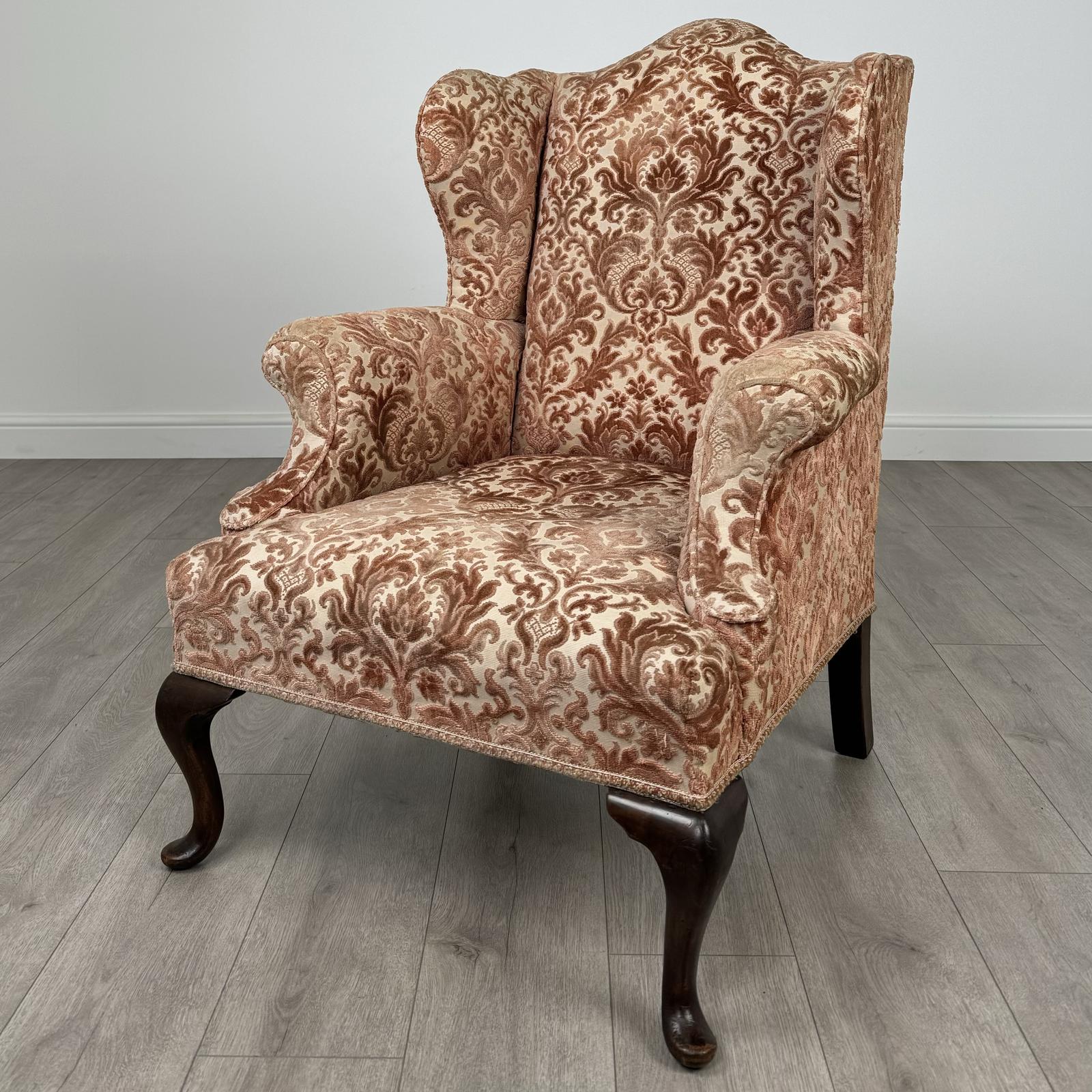 Antique 20th Century Georgian Style Wingback Armchair (1 of 13)