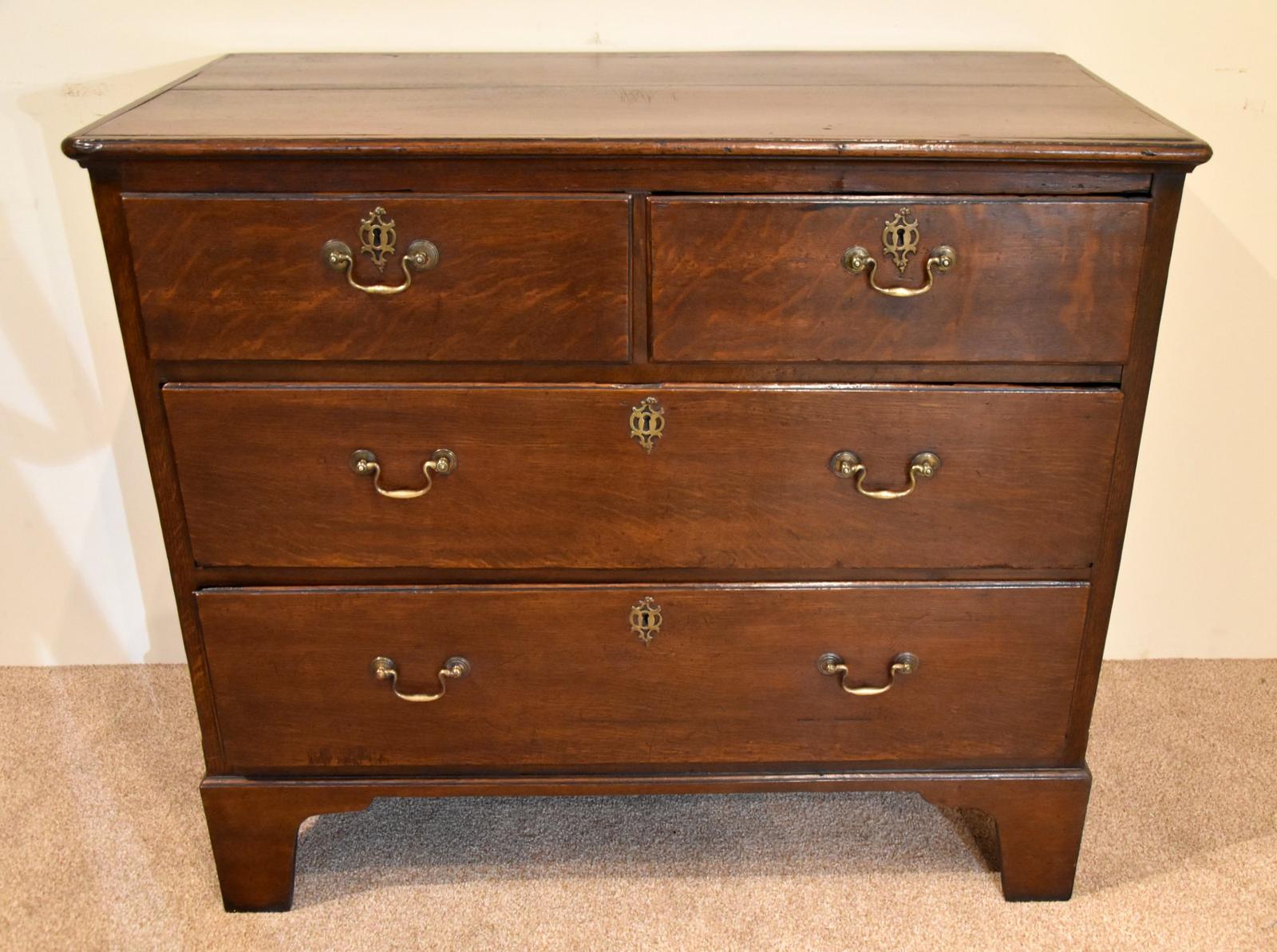 George II Oak Chest of Drawers (1 of 6)