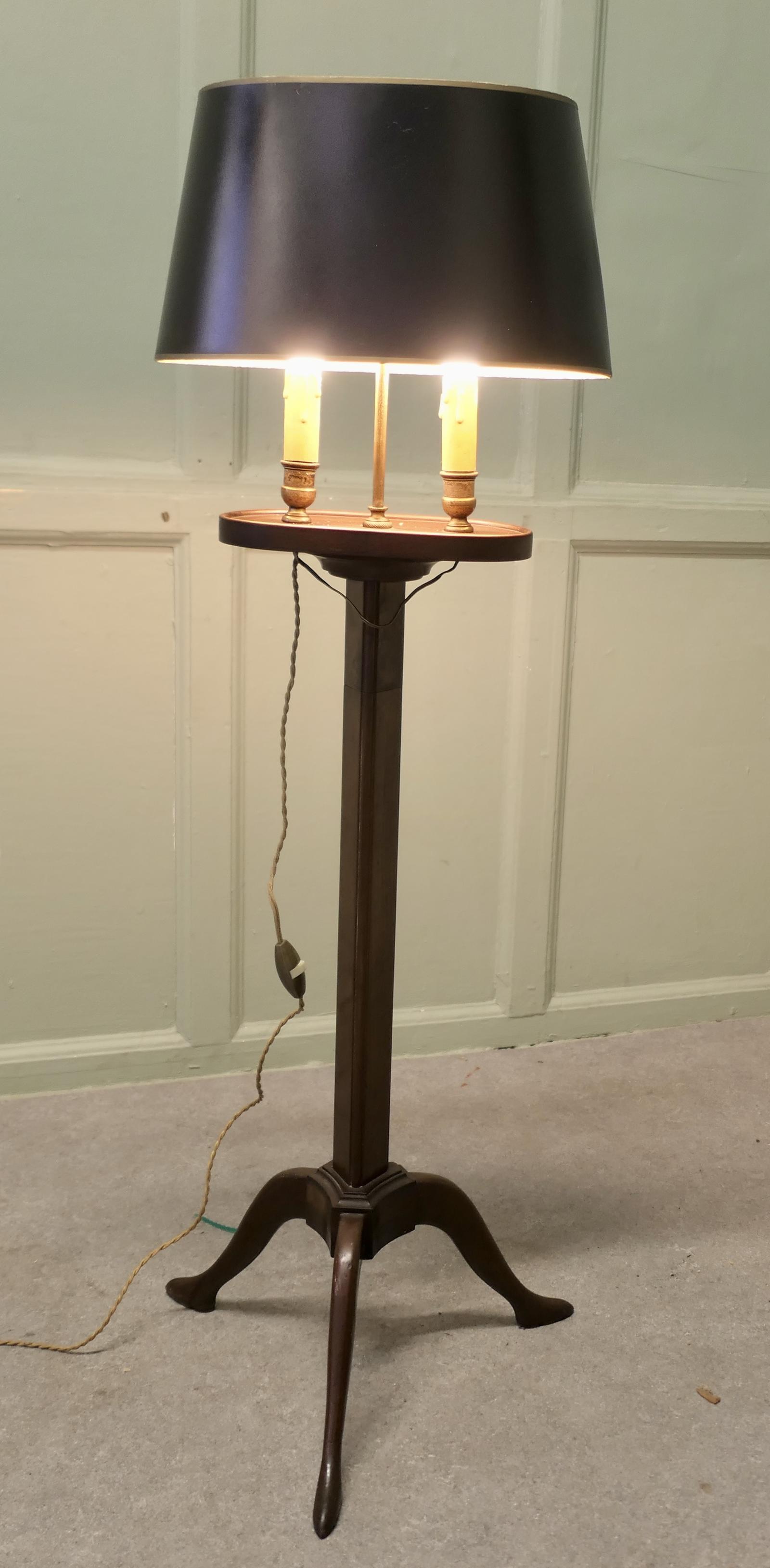 Bouillotte Floor Lamp, Adjustable Twin Candle Lamp (1 of 6) Bouillotte Floor Lamp, Adjustable Twin Candle Lamp (1 of 6)