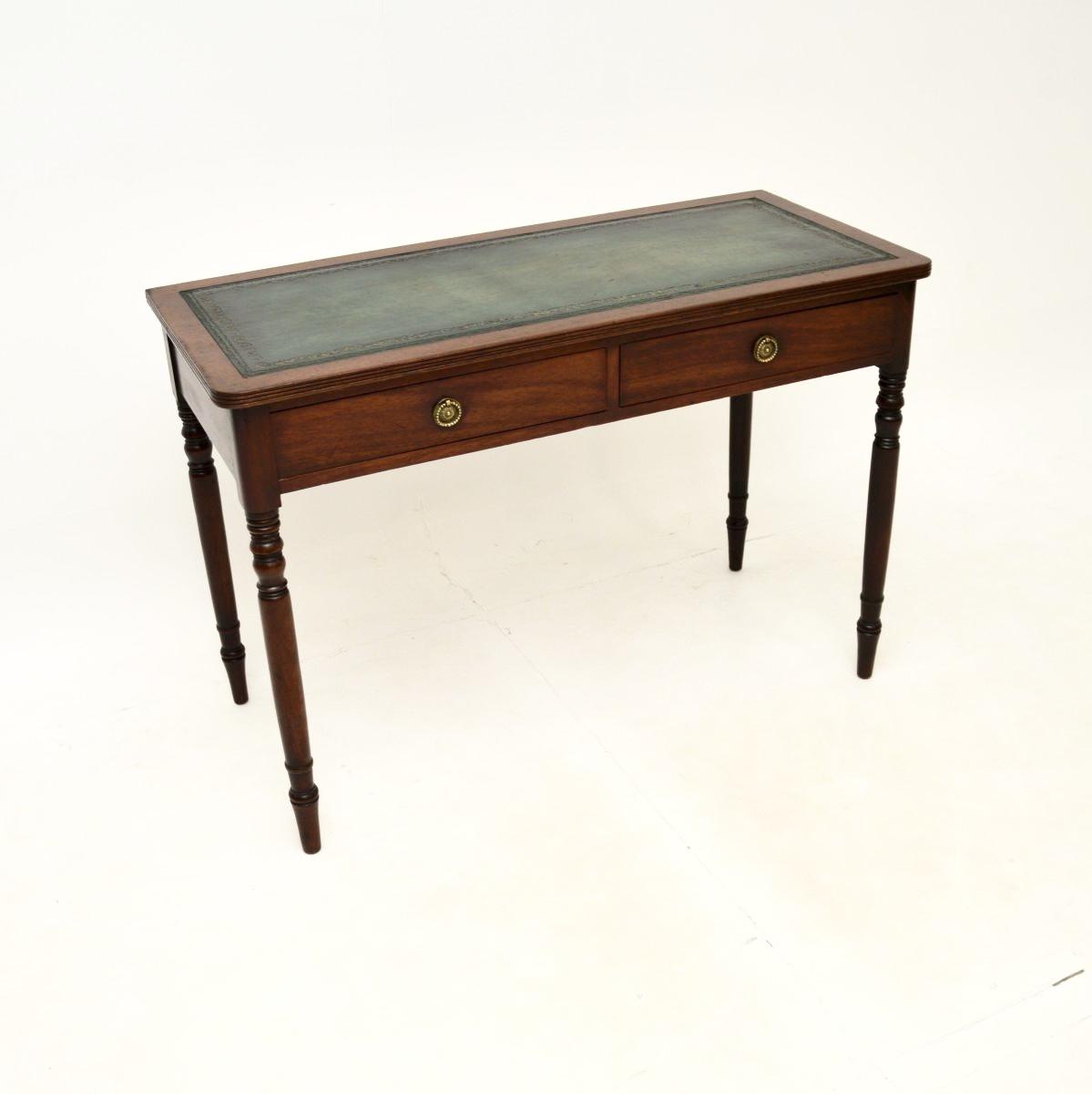 Antique Georgian Period Mahogany Leather Top Writing Table / Desk (1 of 9)
