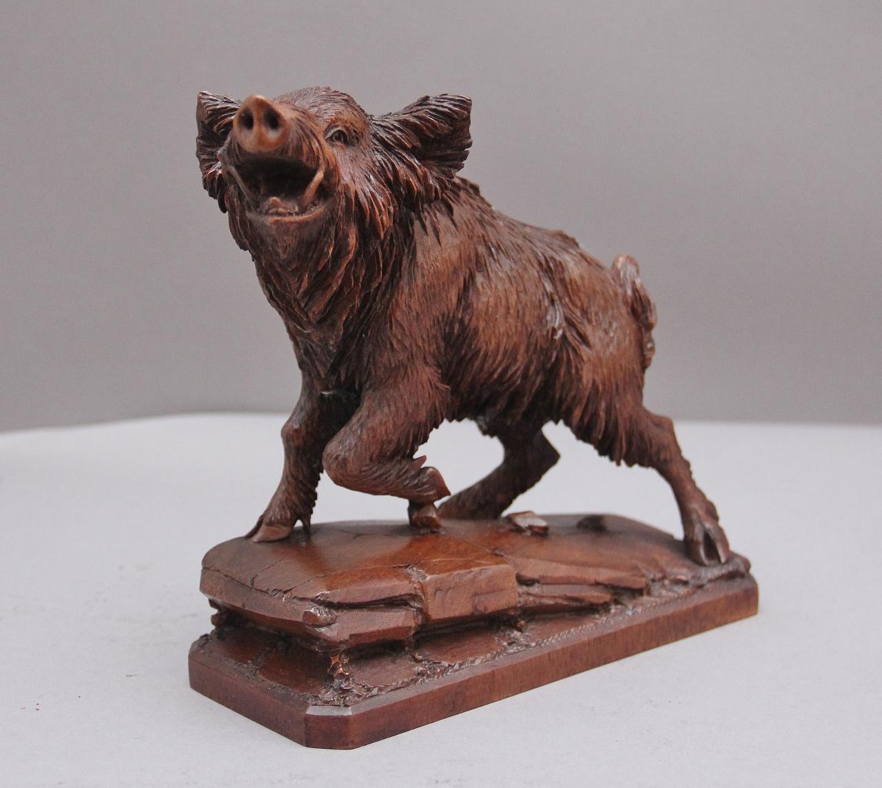 Lovely Quality 19th Century Black Forest Carving of Wild Boar (1 of 10) Lovely Quality 19th Century Black Forest Carving of Wild Boar (1 of 10)