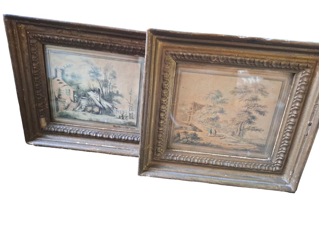 Pair of Super 18th Century American Colonial Watercolours - Thomas Ryves 1770 (1 of 11) Pair of Super 18th Century American Colonial Watercolours - Thomas Ryves 1770 (1 of 11)