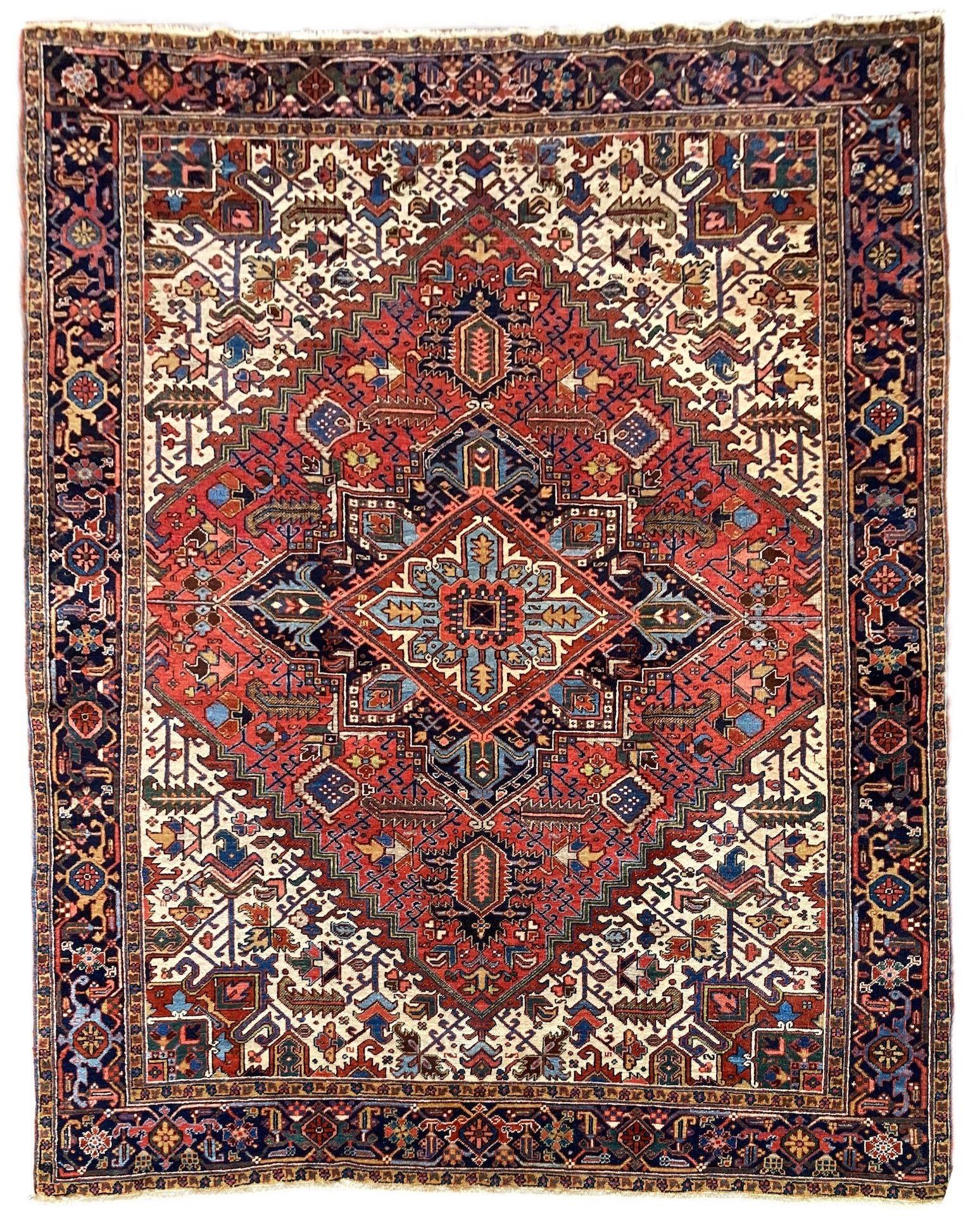 Antique Heriz Carpet 3.44m x 2.63m (1 of 20)