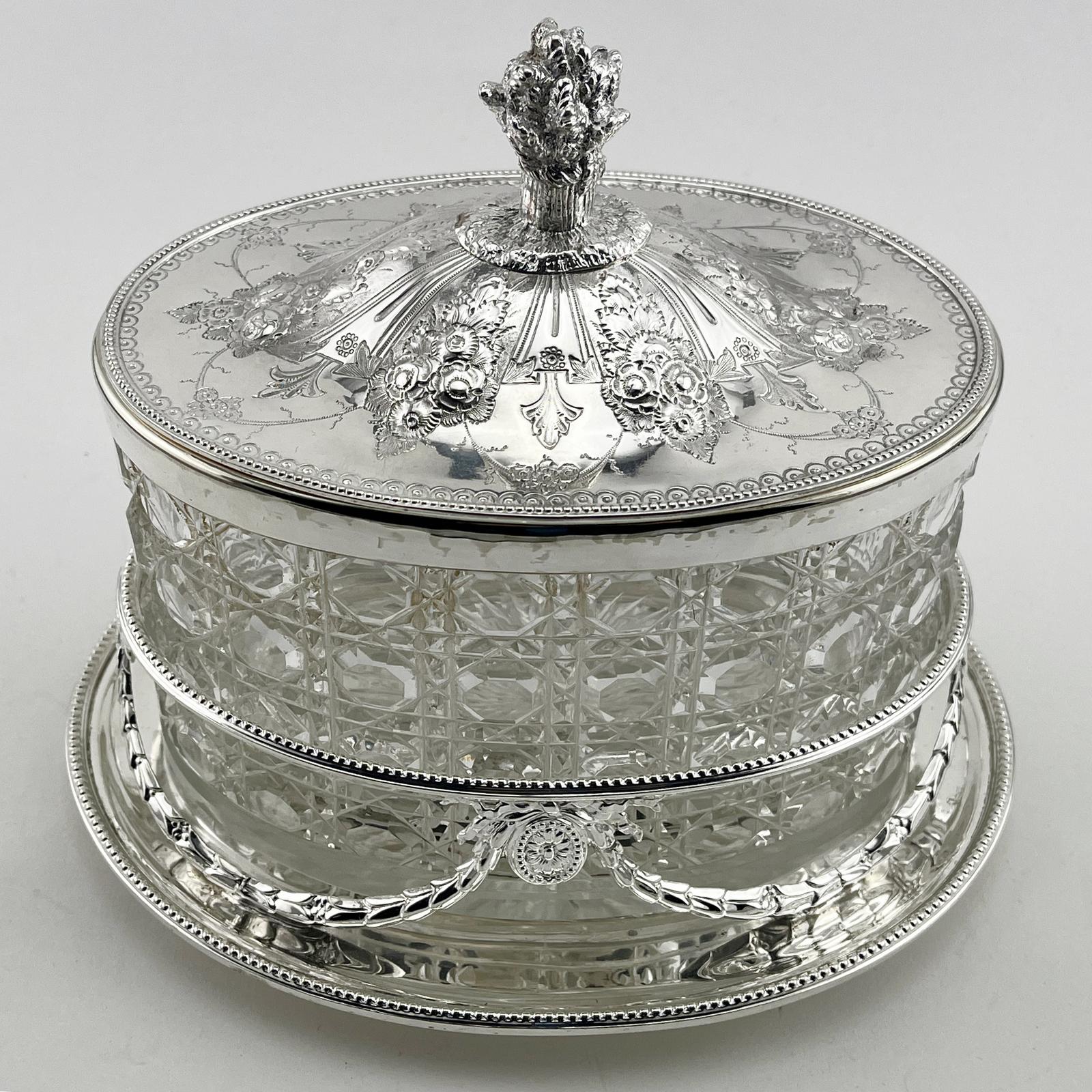 Large Victorian Silver Plated Oval Biscuit or Trinket Box (1 of 5) Large Victorian Silver Plated Oval Biscuit or Trinket Box (1 of 5)