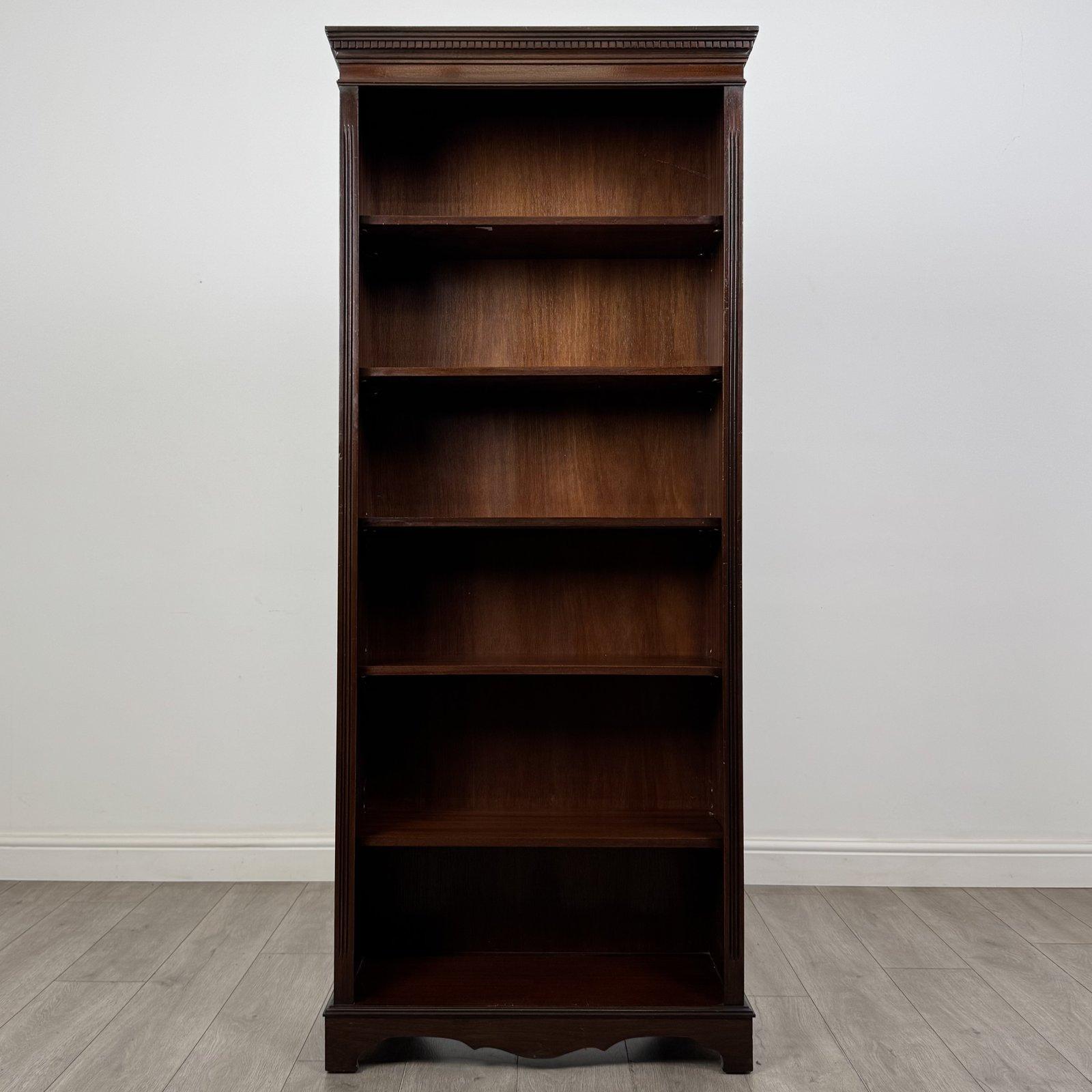 Vintage Mahogany Open Bookcase | Tall with Dentil Cornice | AF-6675 (1 of 10) Vintage Mahogany Open Bookcase | Tall with Dentil Cornice | AF-6675 (1 of 10)