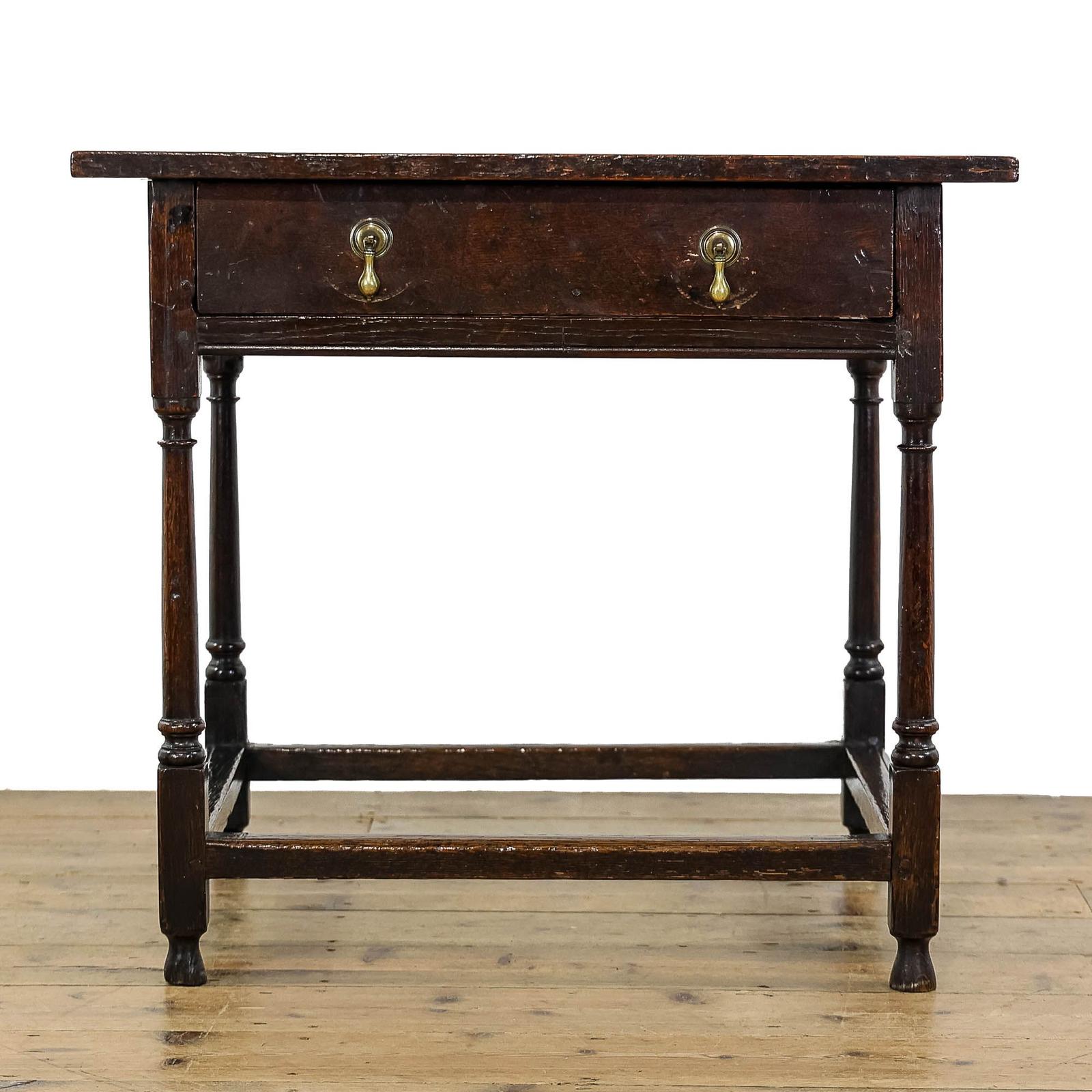 Antique Charles II Oak Side Table (1 of 5)
