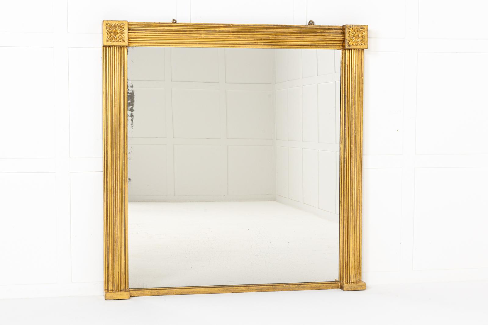 Large 19th Century English Regency Giltwood Mirror (1 of 5)