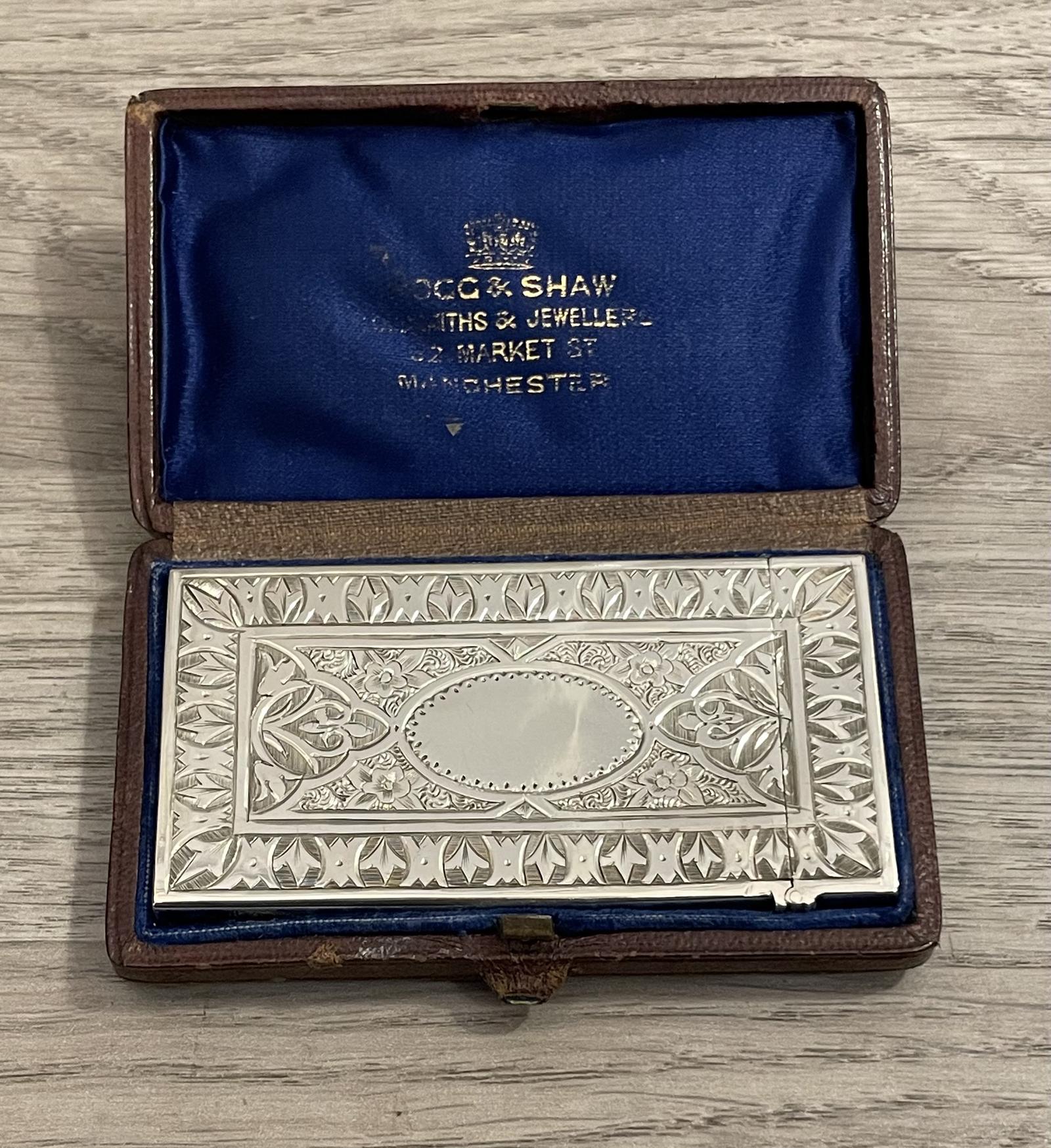 Victorian Silver Card Case in Original Fitted Case 1876 (1 of 8) Victorian Silver Card Case in Original Fitted Case 1876 (1 of 8)