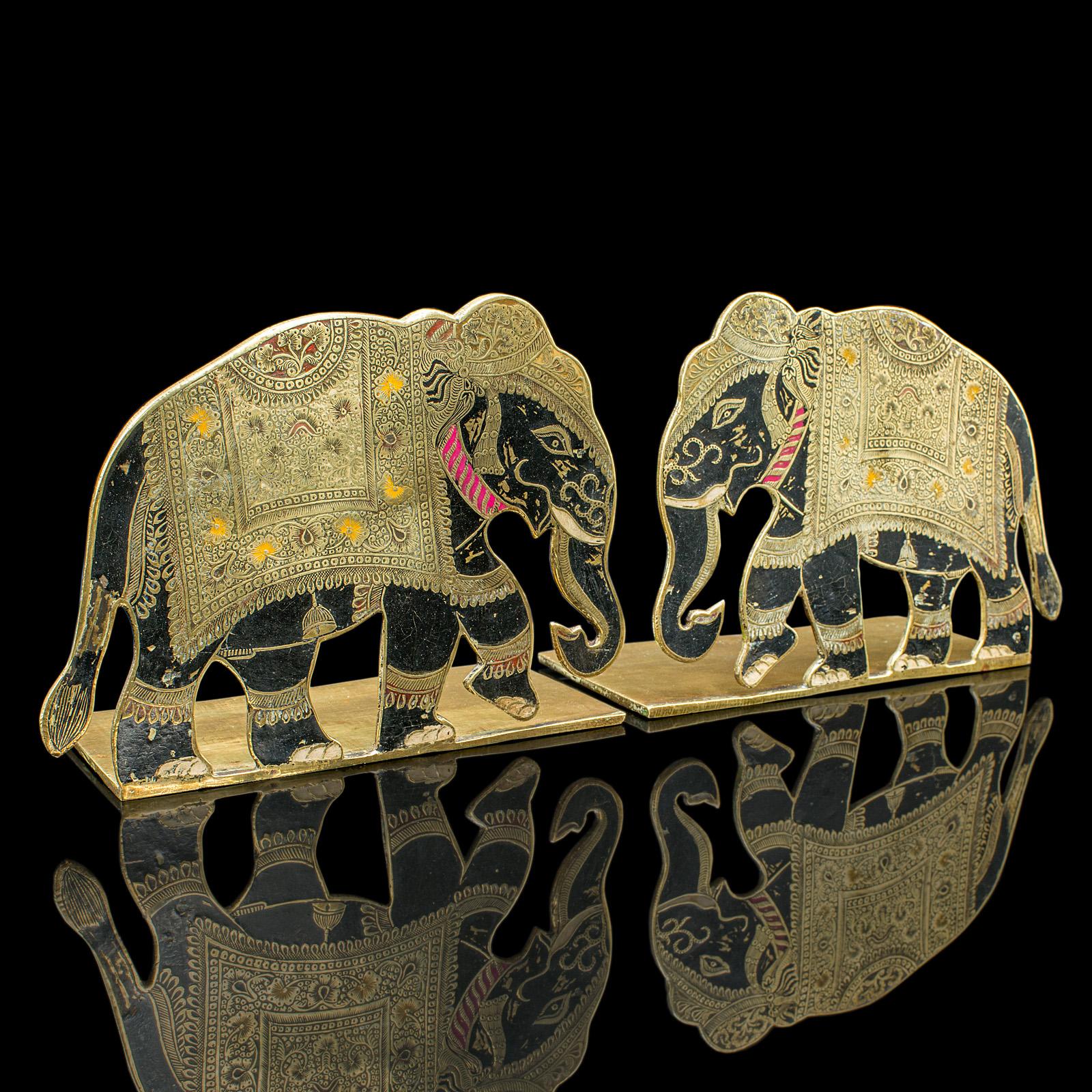 Pair of Antique Elephant Bookends, Indian Brass Decorative Book Rests c.1880 (1 of 10) Pair of Antique Elephant Bookends, Indian Brass Decorative Book Rests c.1880 (1 of 10)