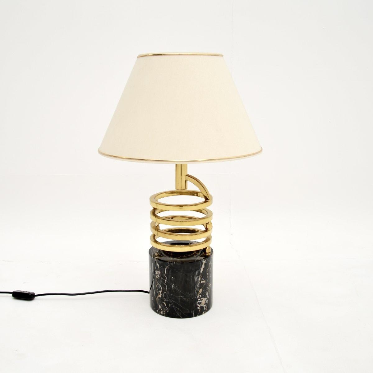 Vintage Italian Marble & Brass Table Lamp by Banci Firenze (1 of 11)