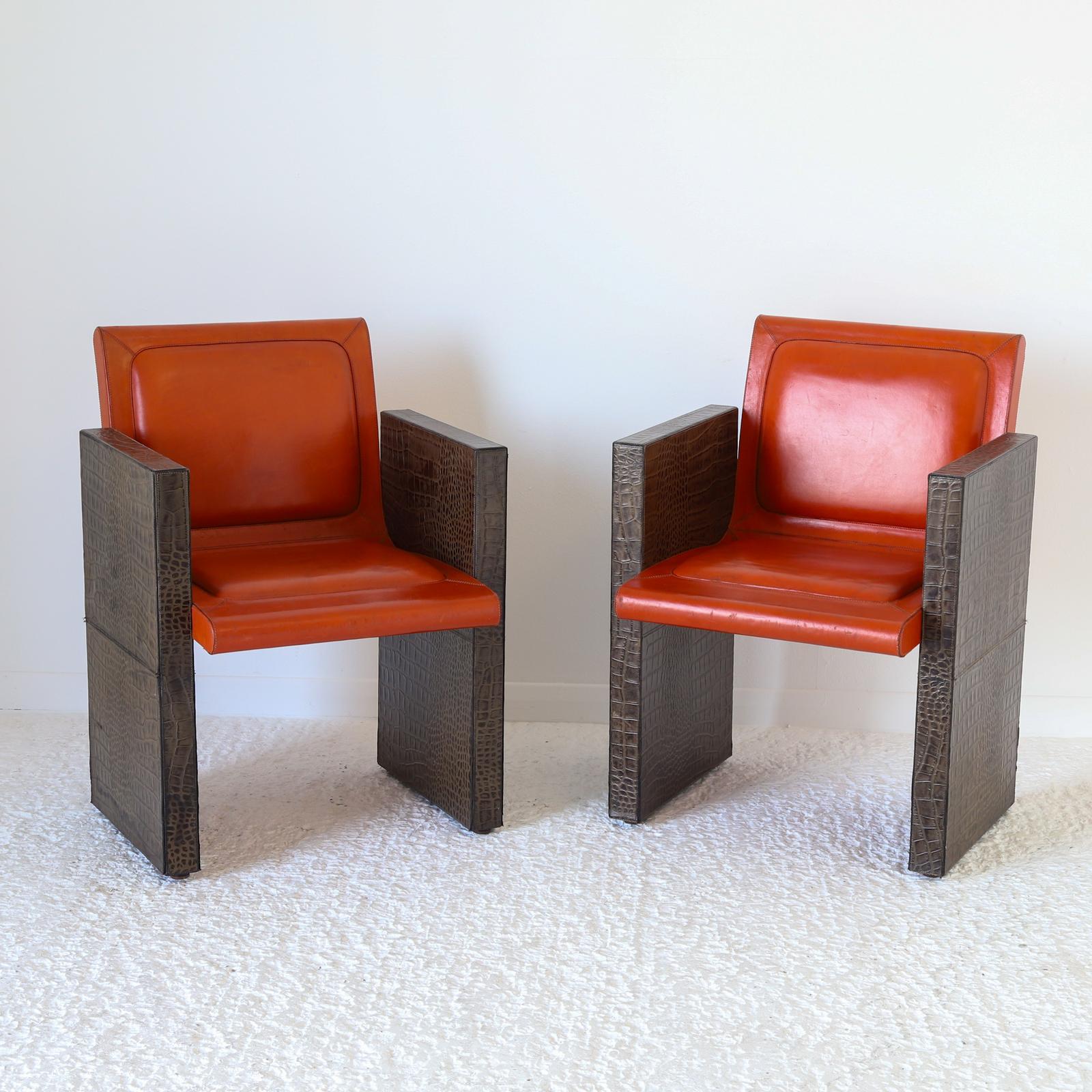 Vintage Paris Leather Armchairs (1 of 11)