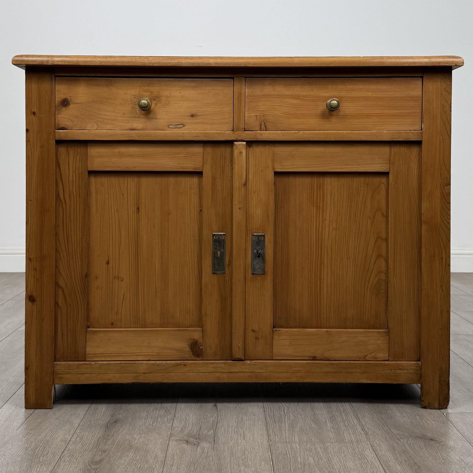 Antique Victorian Pine Cupboard | Two Drawers Over Panelled Doors | AF-6713 (1 of 12) Antique Victorian Pine Cupboard | Two Drawers Over Panelled Doors | AF-6713 (1 of 12)