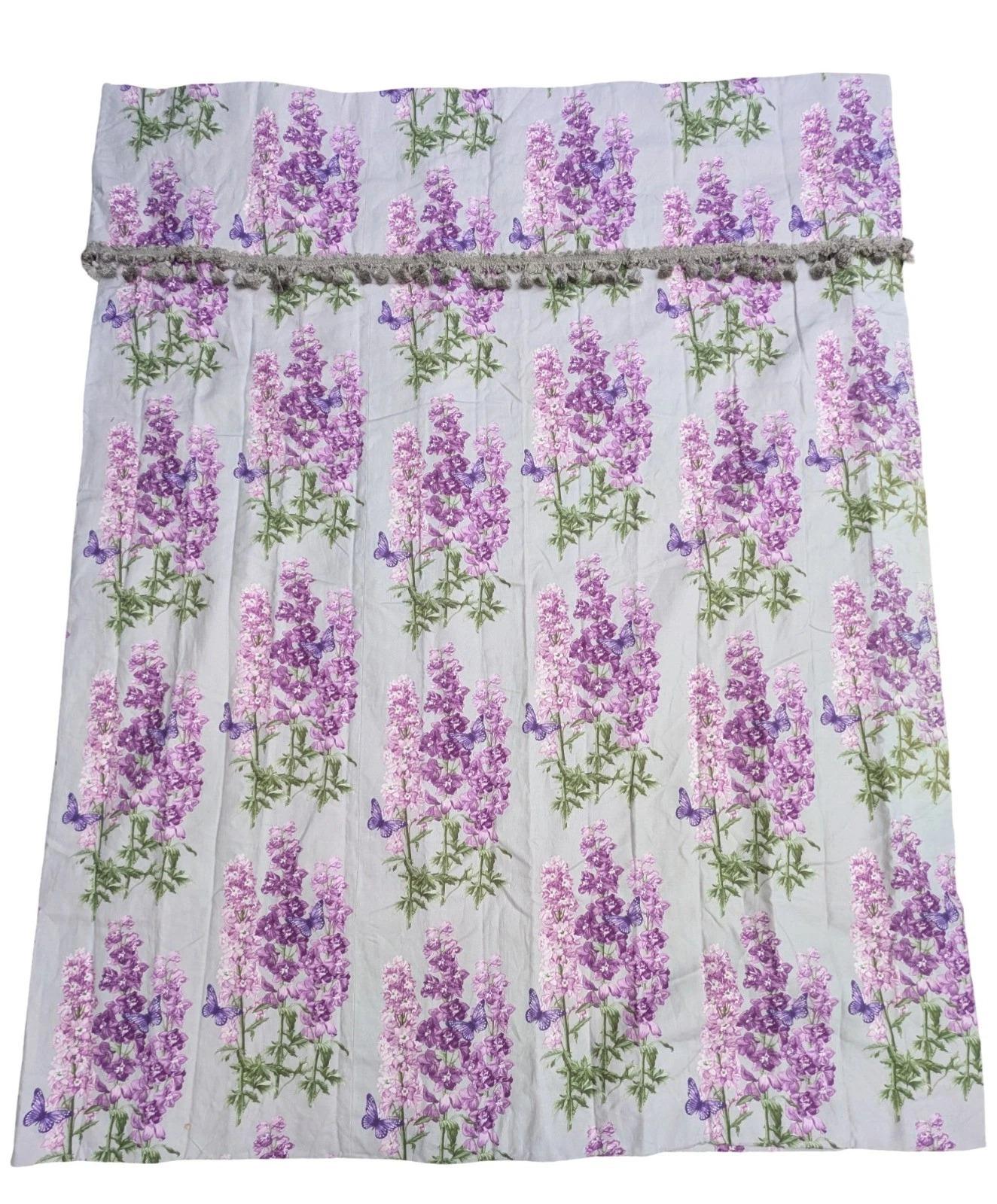Large Quality Linen Curtain Interlined Delphinium & Butterflies (1 of 8) Large Quality Linen Curtain Interlined Delphinium & Butterflies (1 of 8)