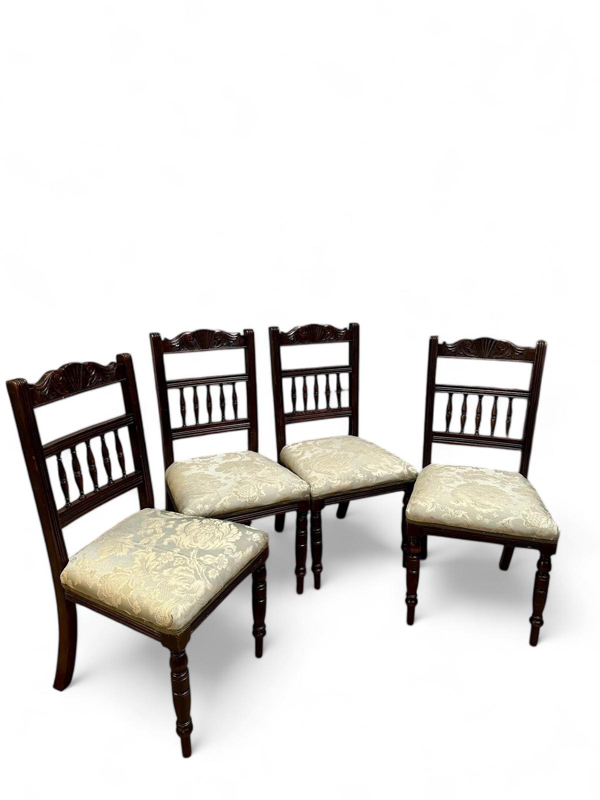 Antique Victorian Dining Chairs / Set of 4 c.1850 (1 of 10)