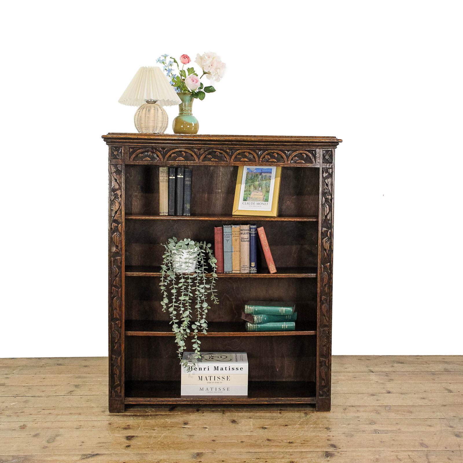 Antique Carved Oak Bookcase (1 of 9) Antique Carved Oak Bookcase (1 of 9)