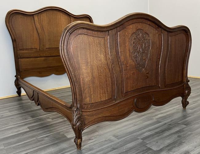 Amazing Rare Carved French Antique Double Bed 1091 / LA417083