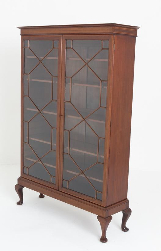 Georgian Revival Mahogany Glazed Bookcase (1 of 6)