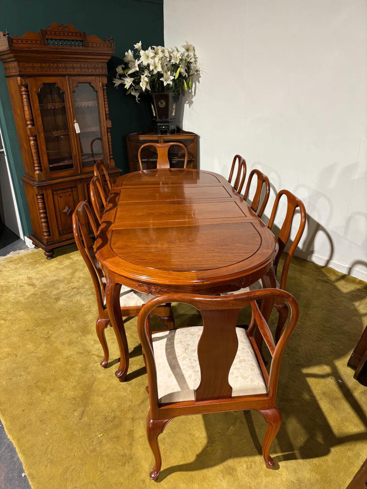 Vintage Oriental Style Chinese Rosewood Extending Dining Suite (1 of 15) Vintage Oriental Style Chinese Rosewood Extending Dining Suite (1 of 15)